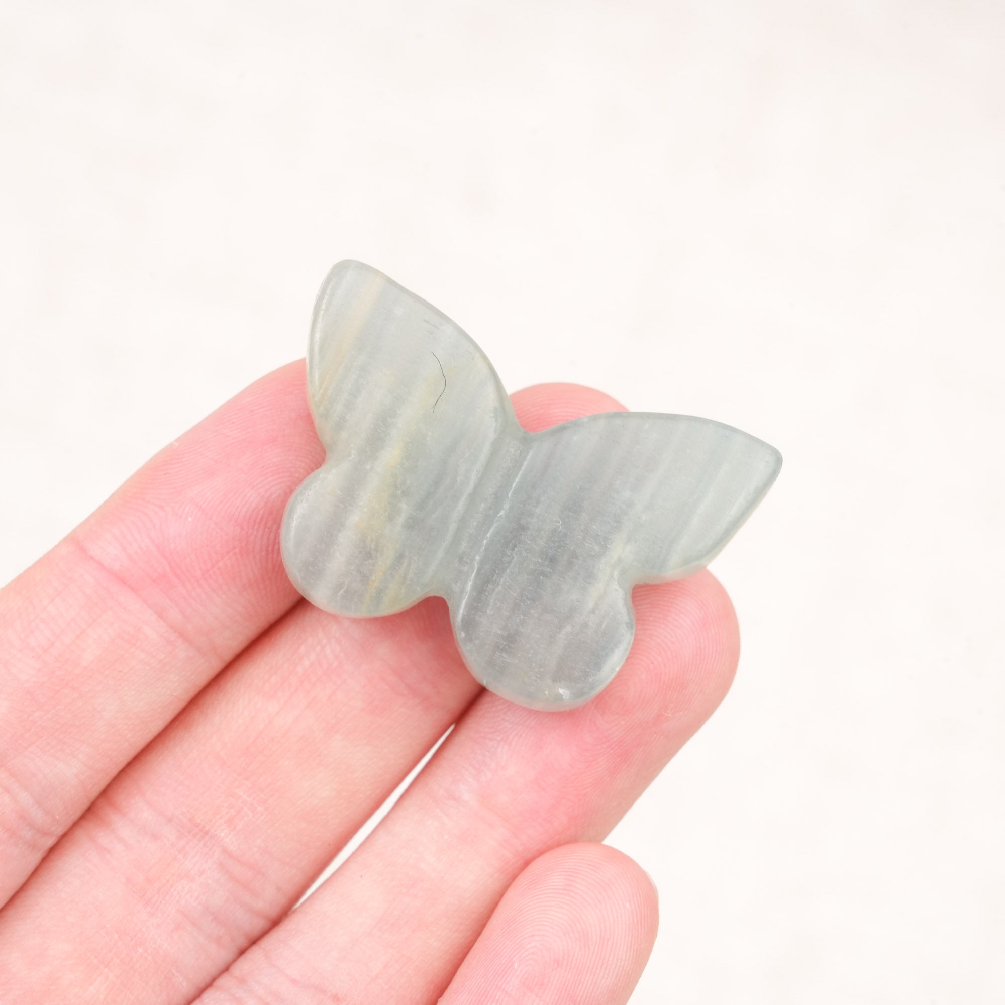 Blue Onyx Butterfly Carving