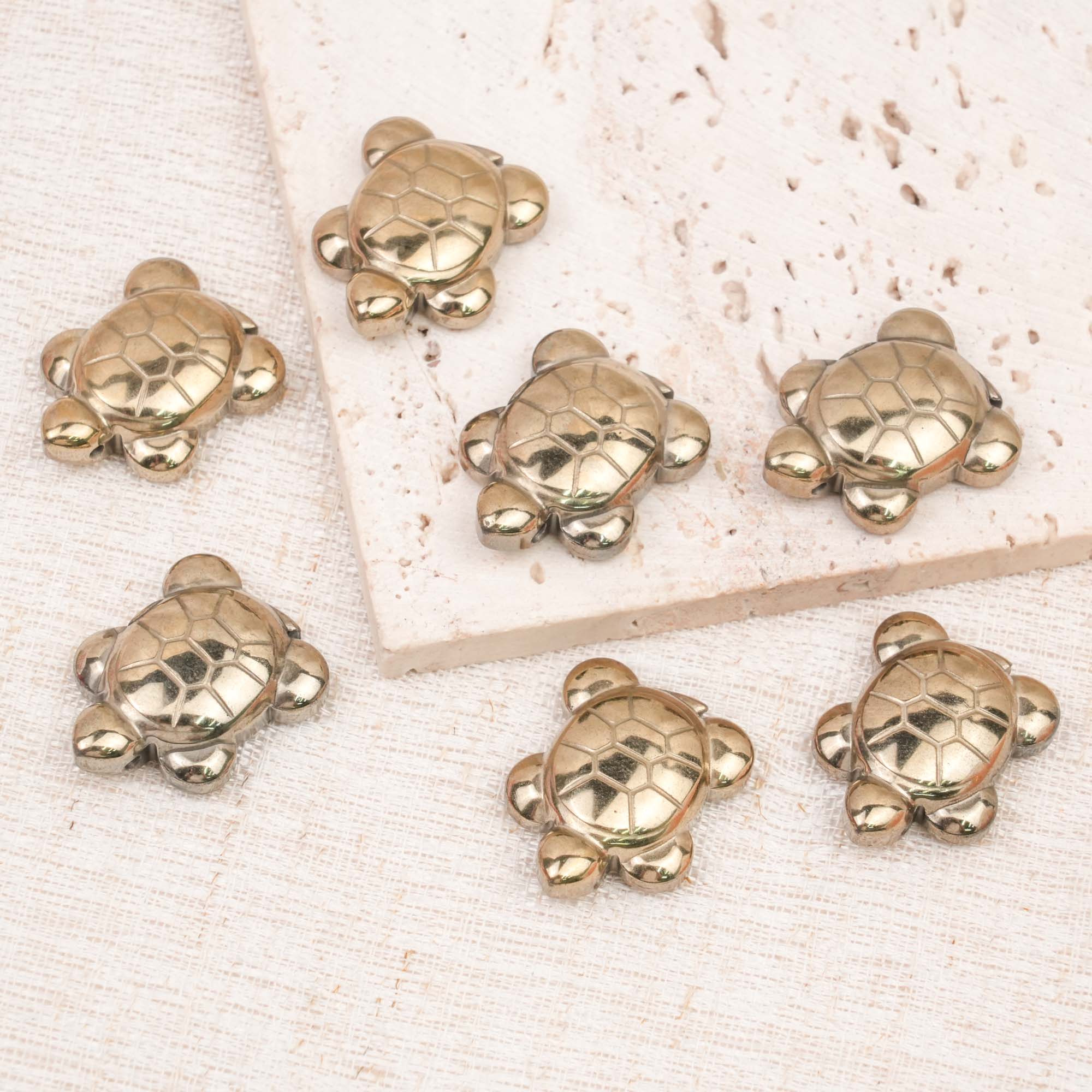 Pyrite Turtle Carving