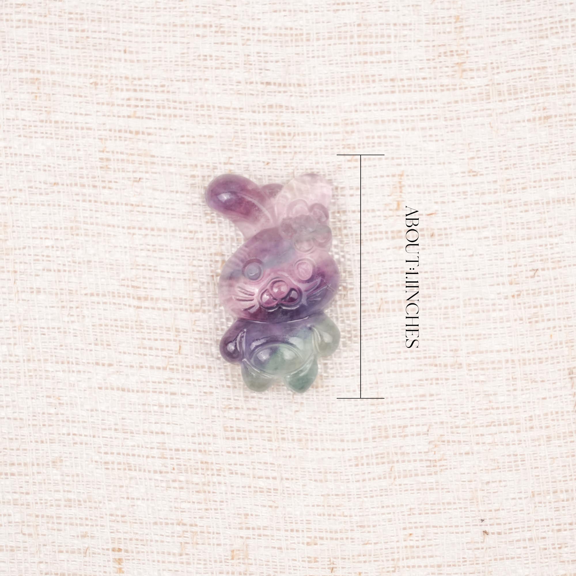 Fluorite Bunny Carving