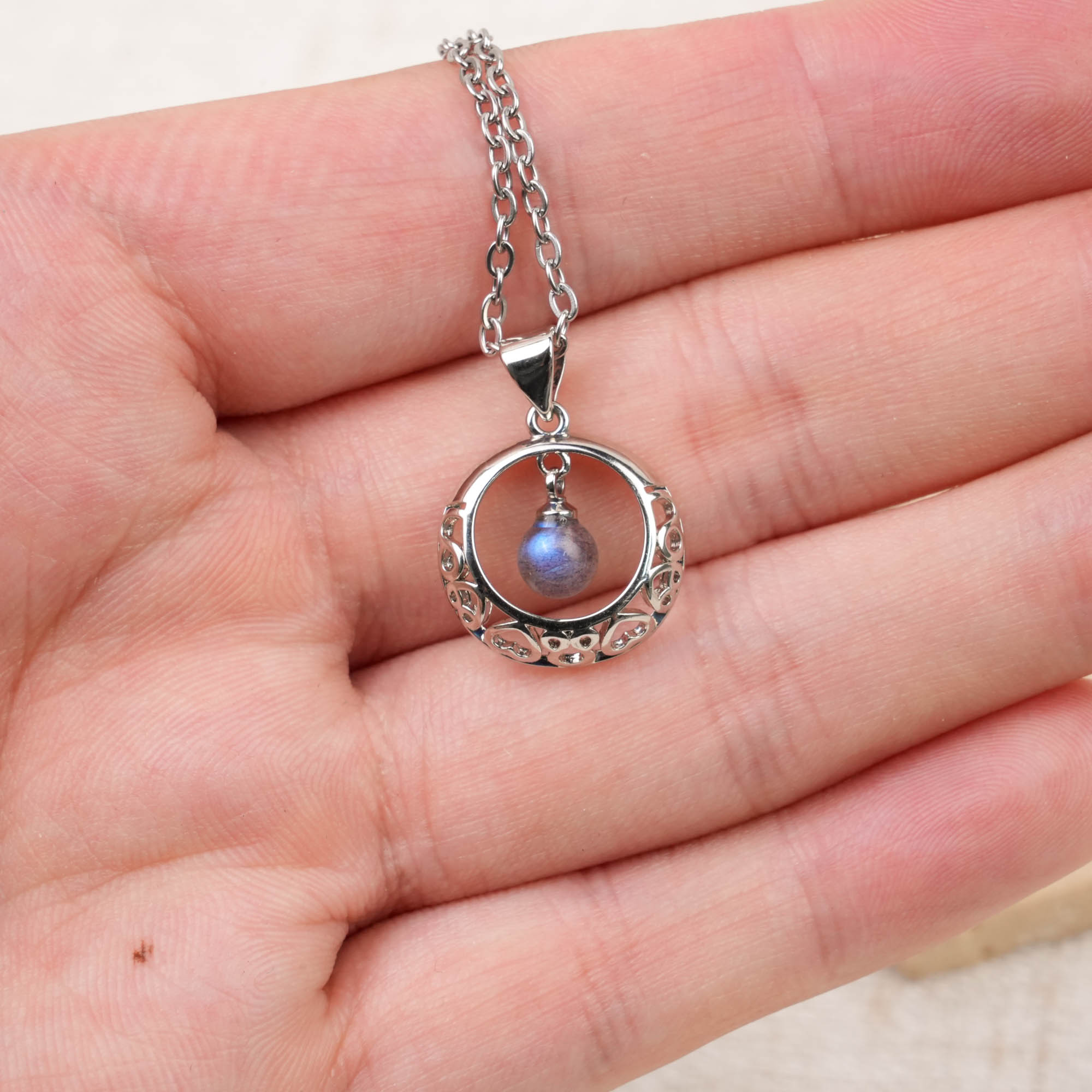 Blue Moonstone Pendant