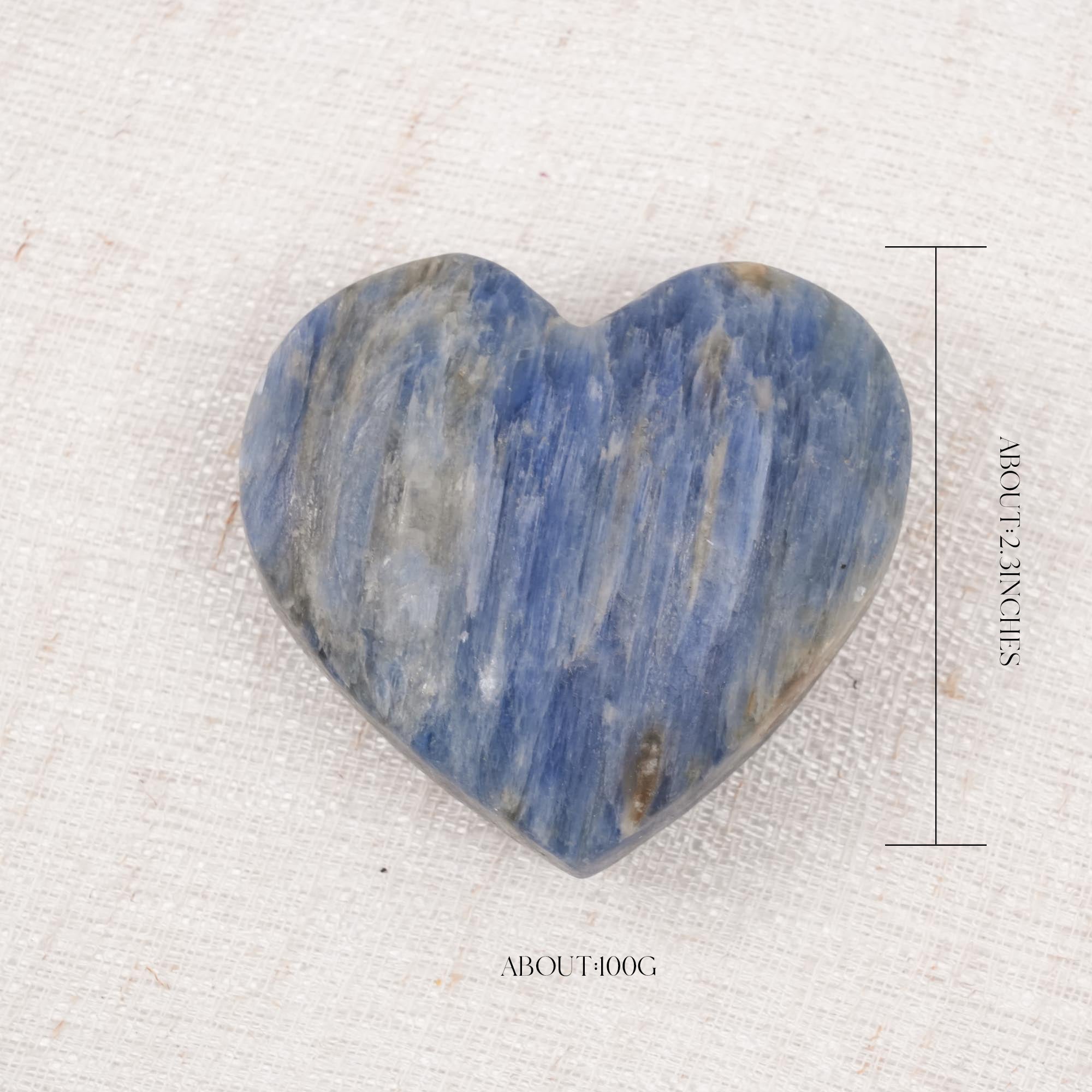 Kyanite Heart Palm Stone