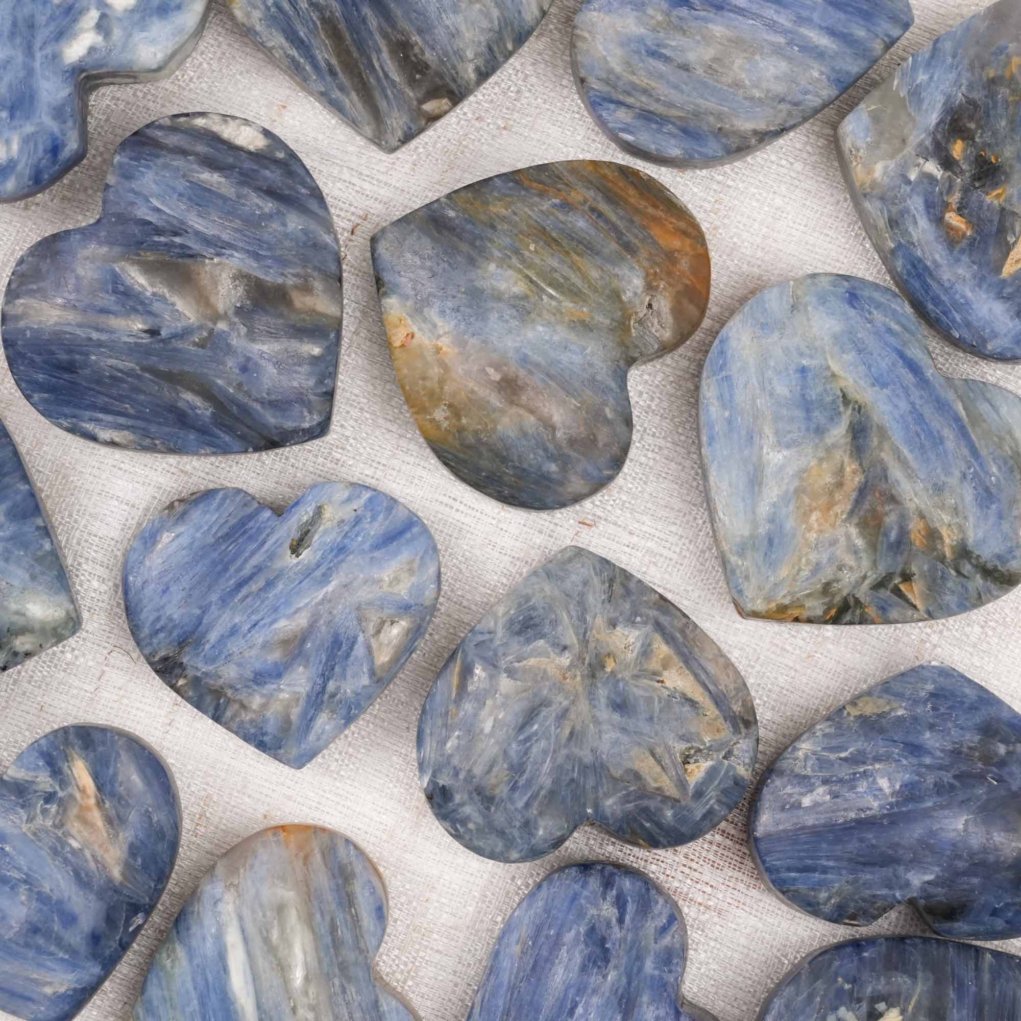 Kyanite Heart Palm Stone