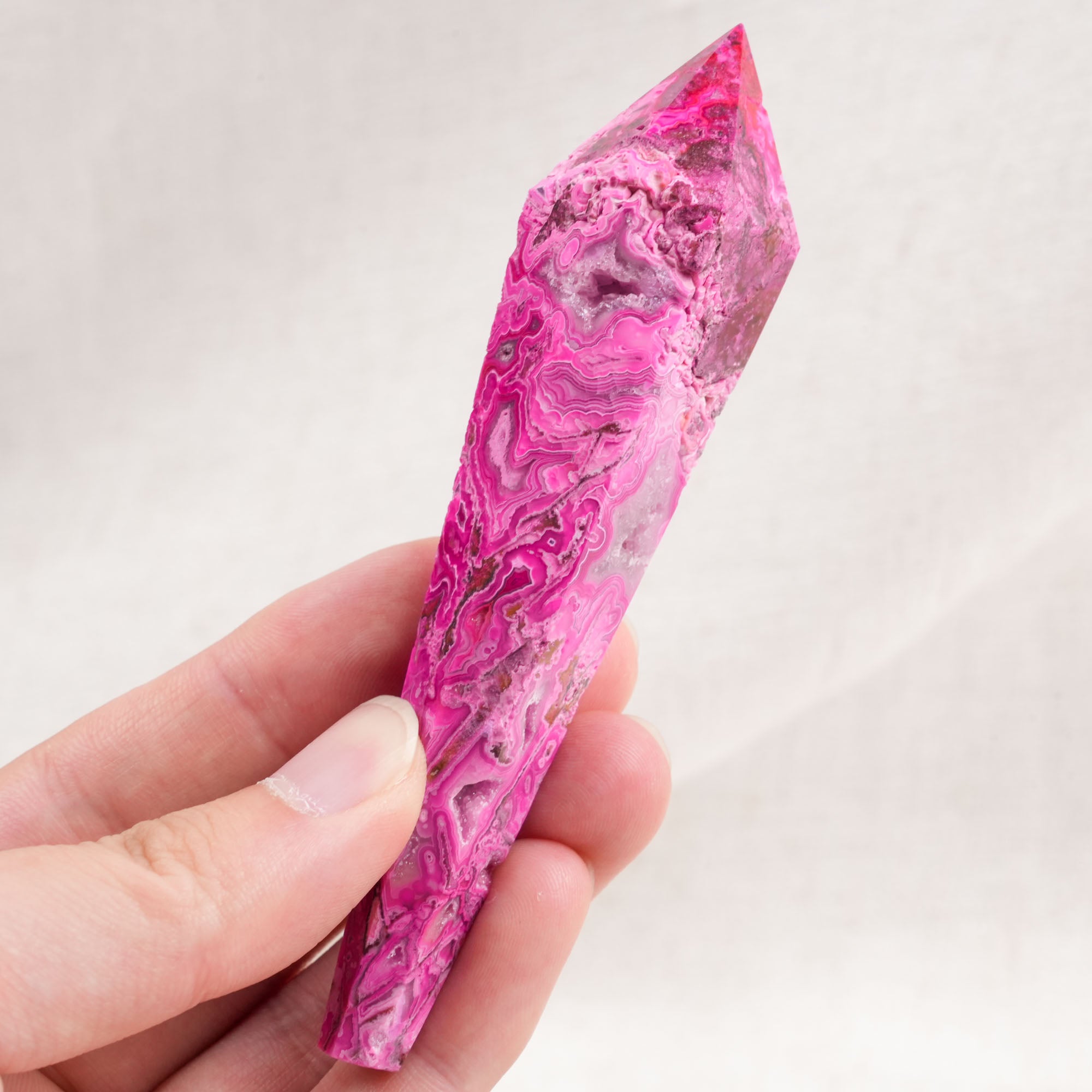 Pink Mexican Agate Wand Point