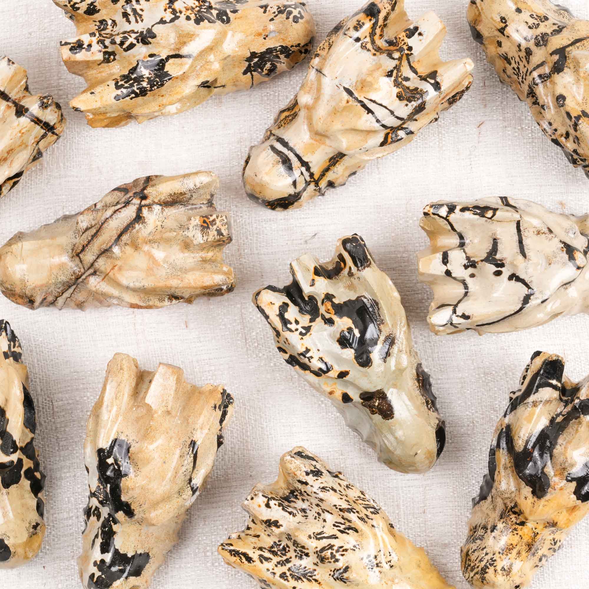 Picture Jasper Dragon Head Carving