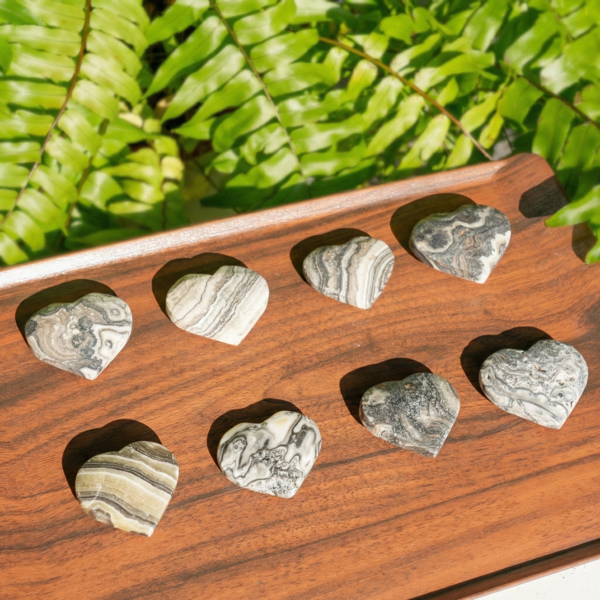 Striped Calcite Heart