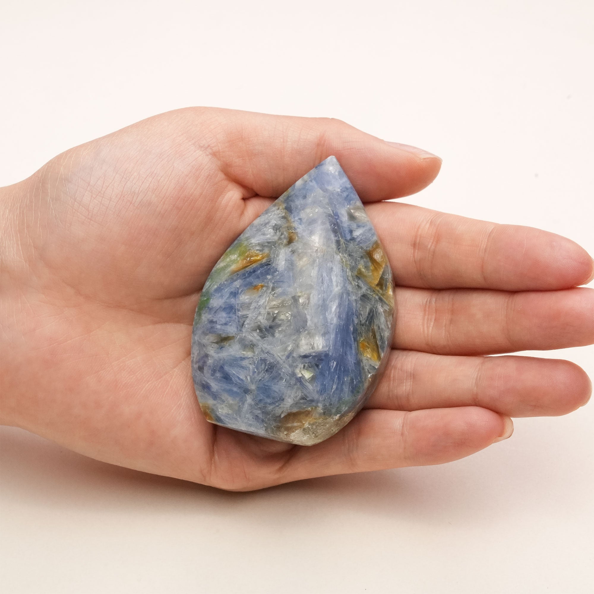 Unique Kyanite Flame Freeform Crystal, ideal for meditation and spiritual growth