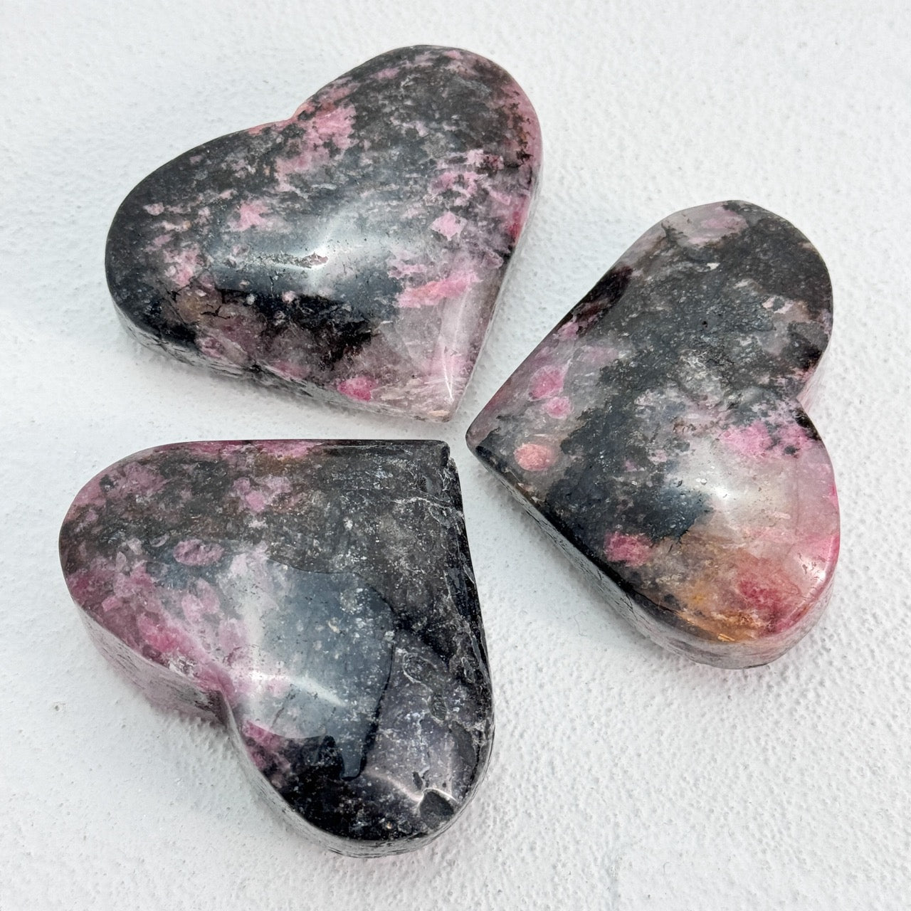 romantic black rhodonite heart as a thoughtful gift