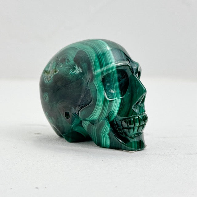 Malachite Skull Healing Crystal
