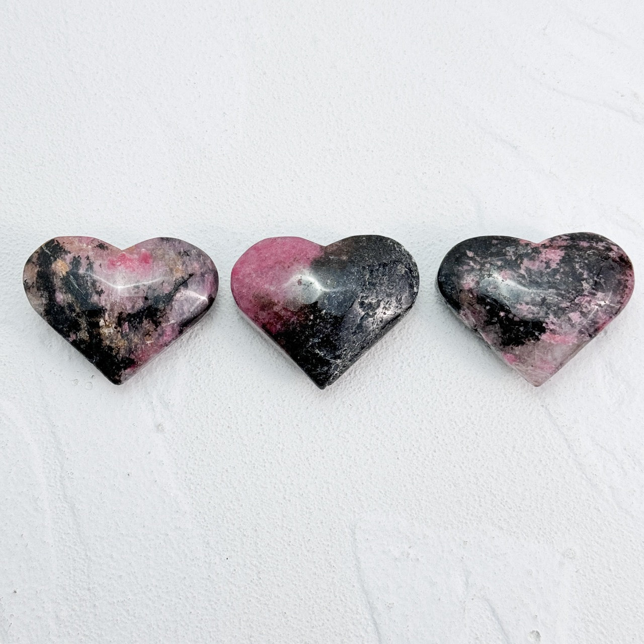 unique black rhodonite heart decoration for energy harmonizing