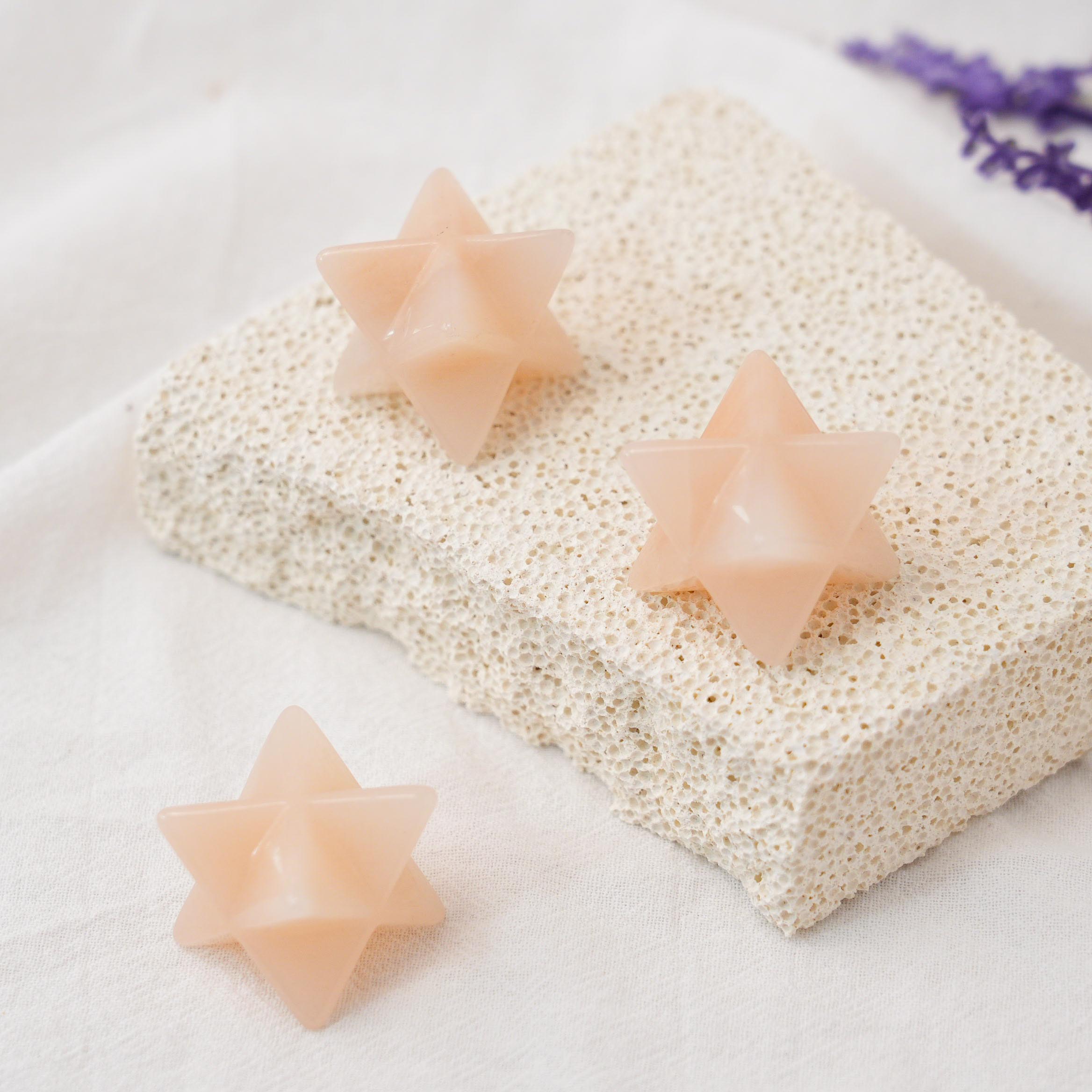 Pink Aventurine Merkaba, ideal for chakra alignment and energy healing