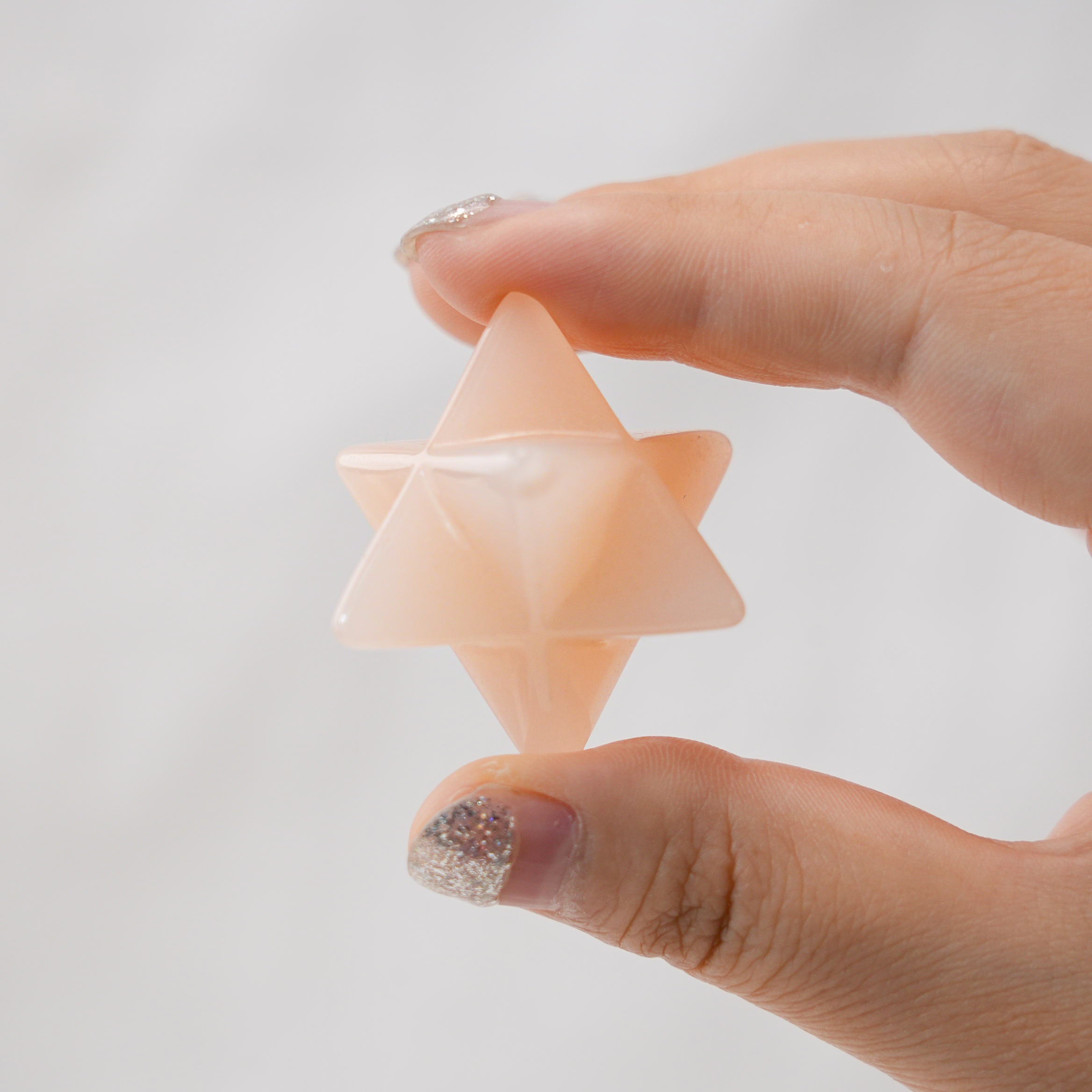 Healing Pink Aventurine Merkaba for balancing emotions and promoting tranquility