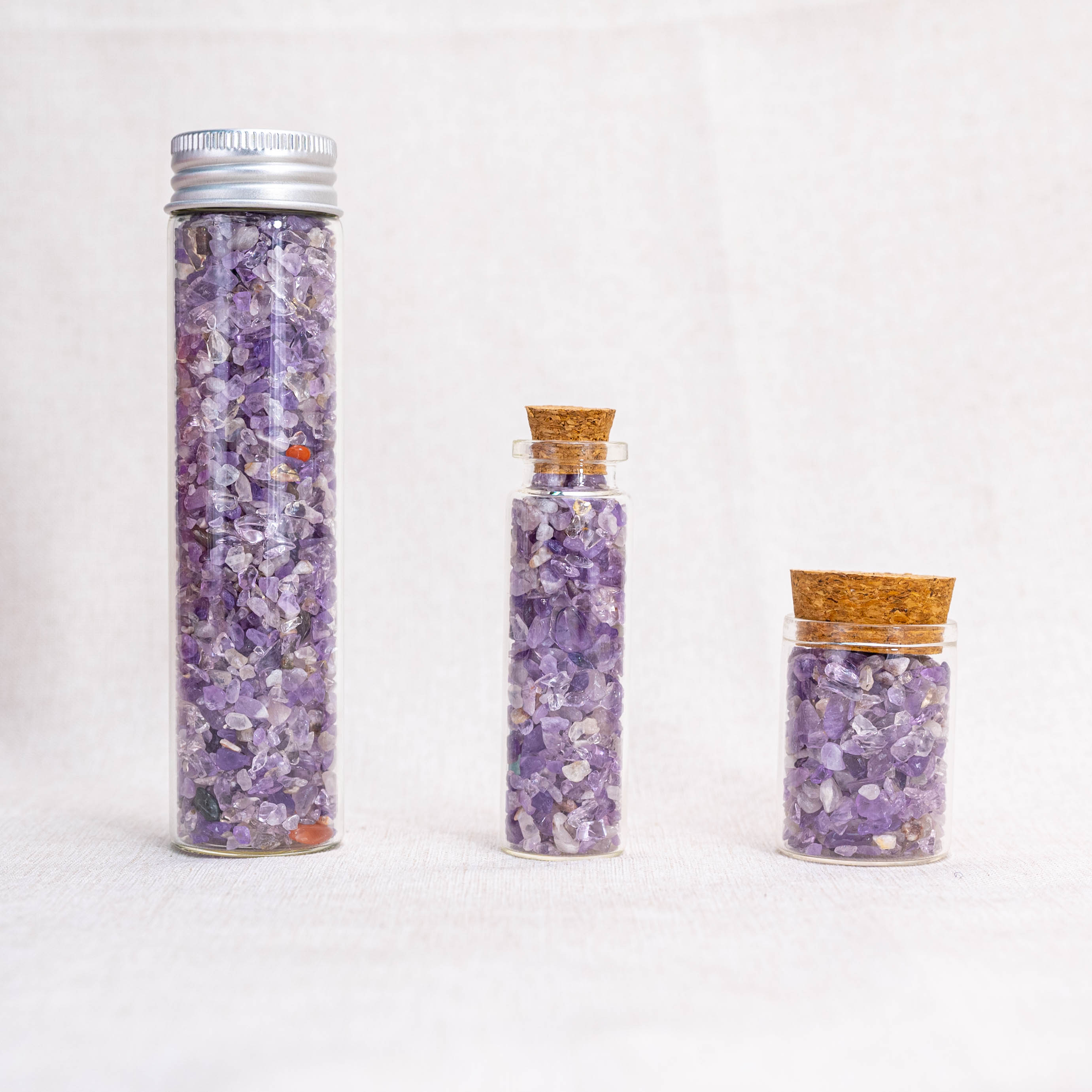 These purple Amethyst Chips are perfect for enhancing intuition and calm.