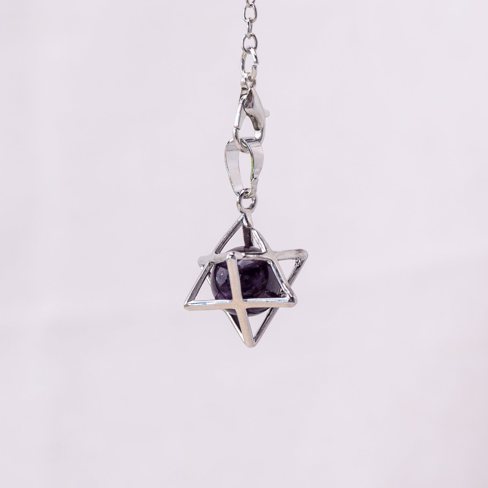 Close-up of Amethyst Merkaba for meditation