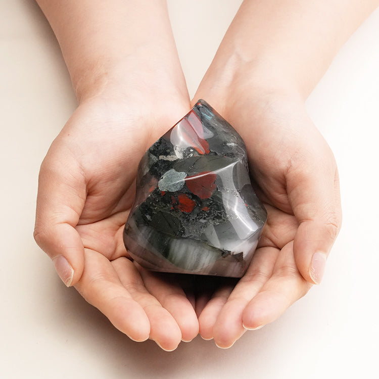 Blood Stone Flame gemstone used for healing and meditation