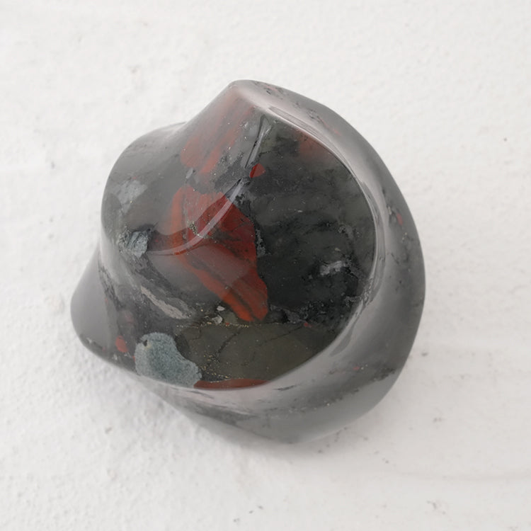 Natural Blood Stone Flame in a serene, meditative environment