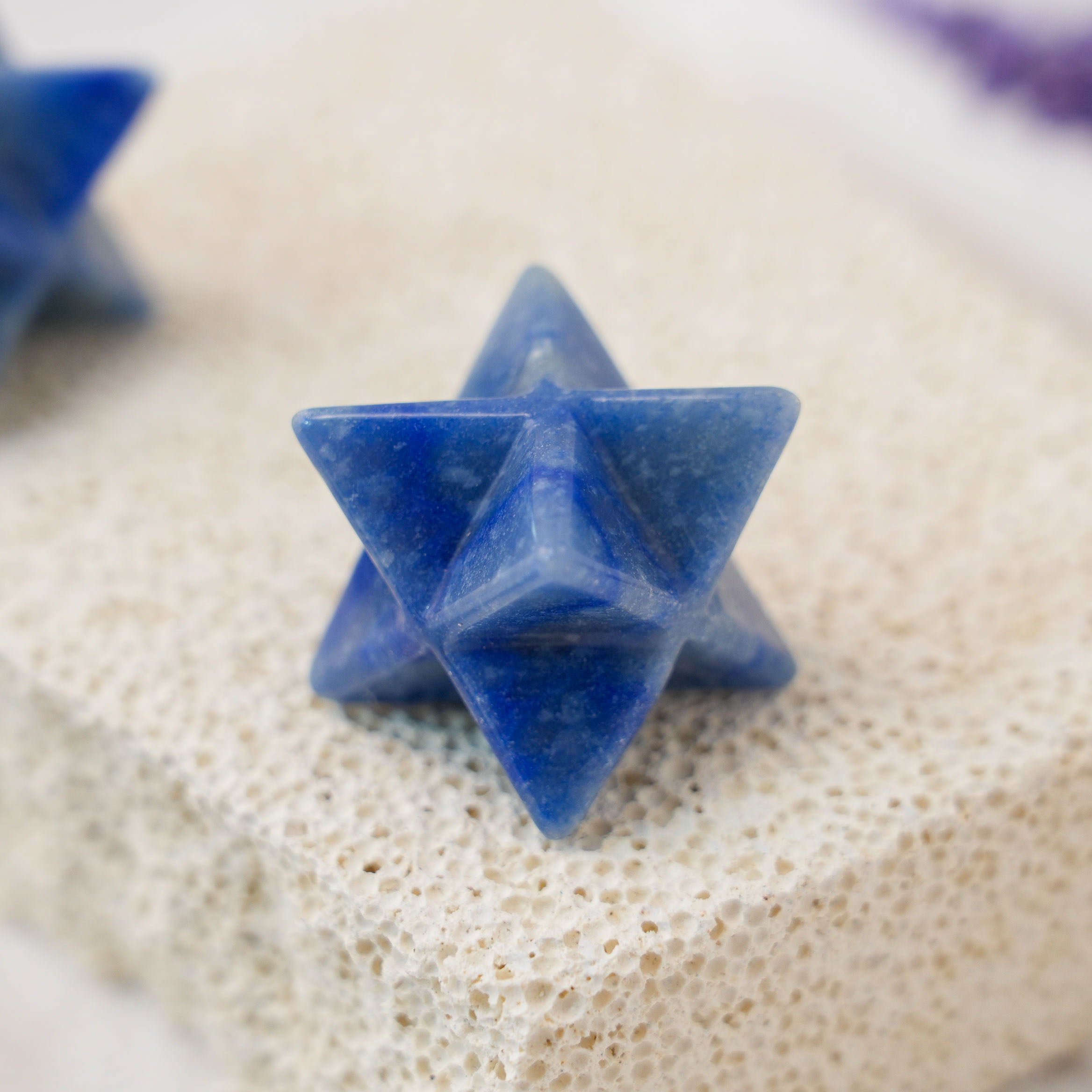 Blue Aventurine Merkaba for throat chakra and communication