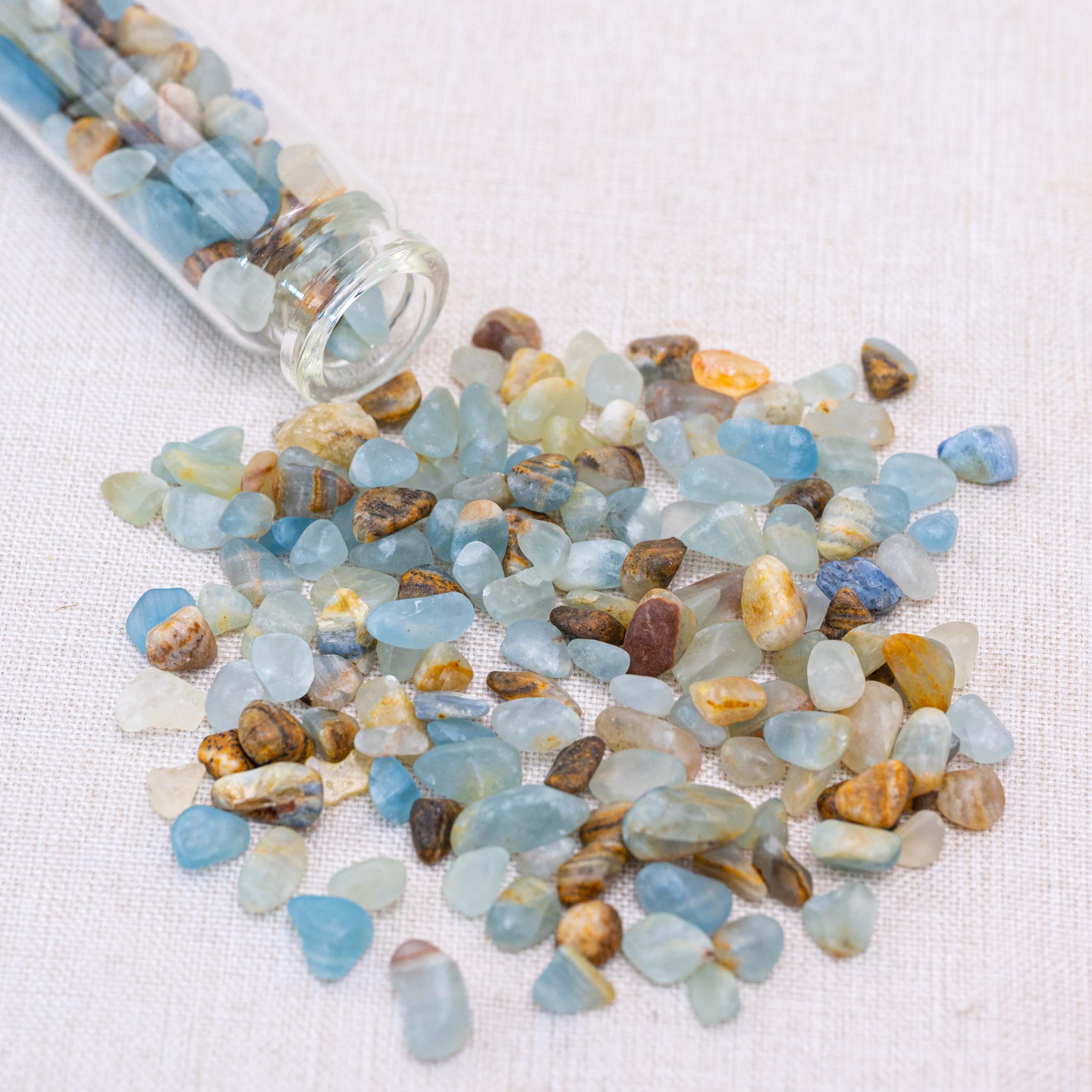 Blue Onyx Chips are known for their calming and soothing properties.