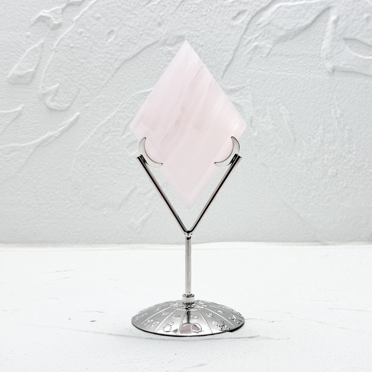 Pink Jade Diamond/Rhombus Decorative Gem