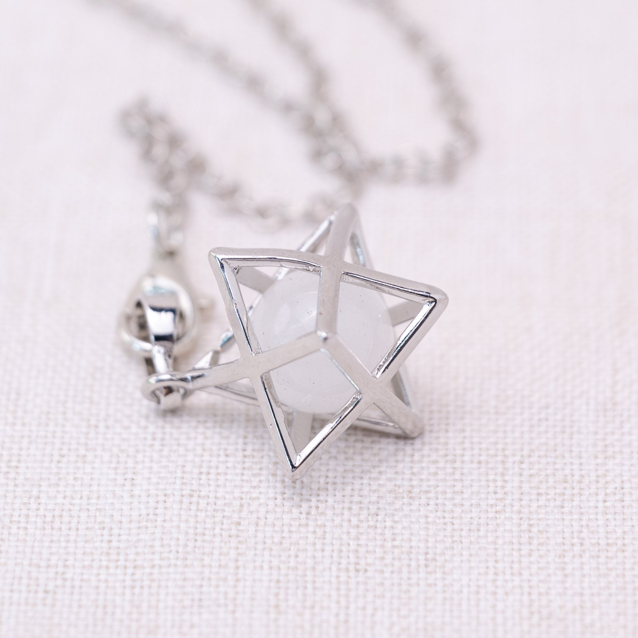 Clear Quartz Merkaba Pendulum for clarity