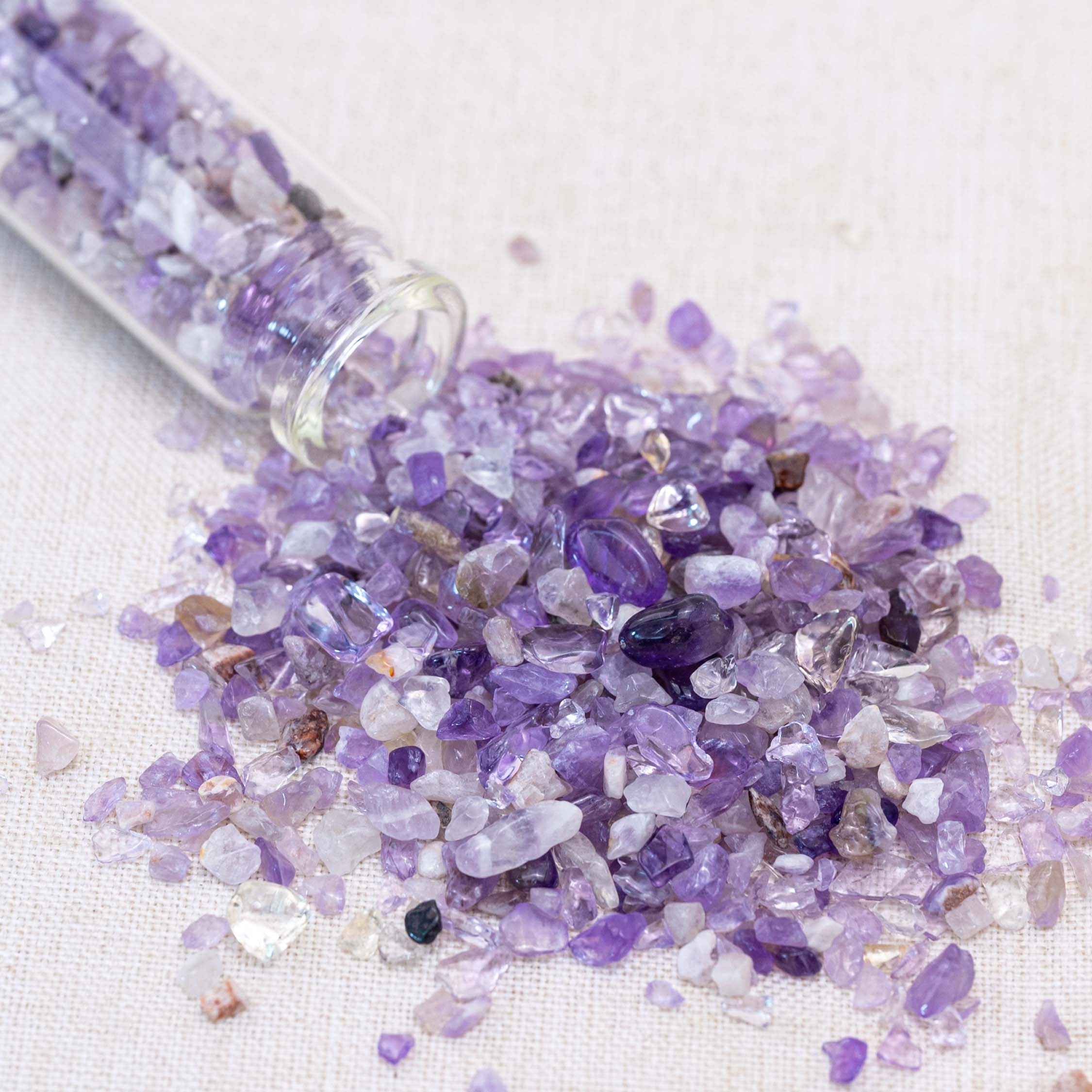 Use Amethyst Chips in your home to promote tranquility and peace