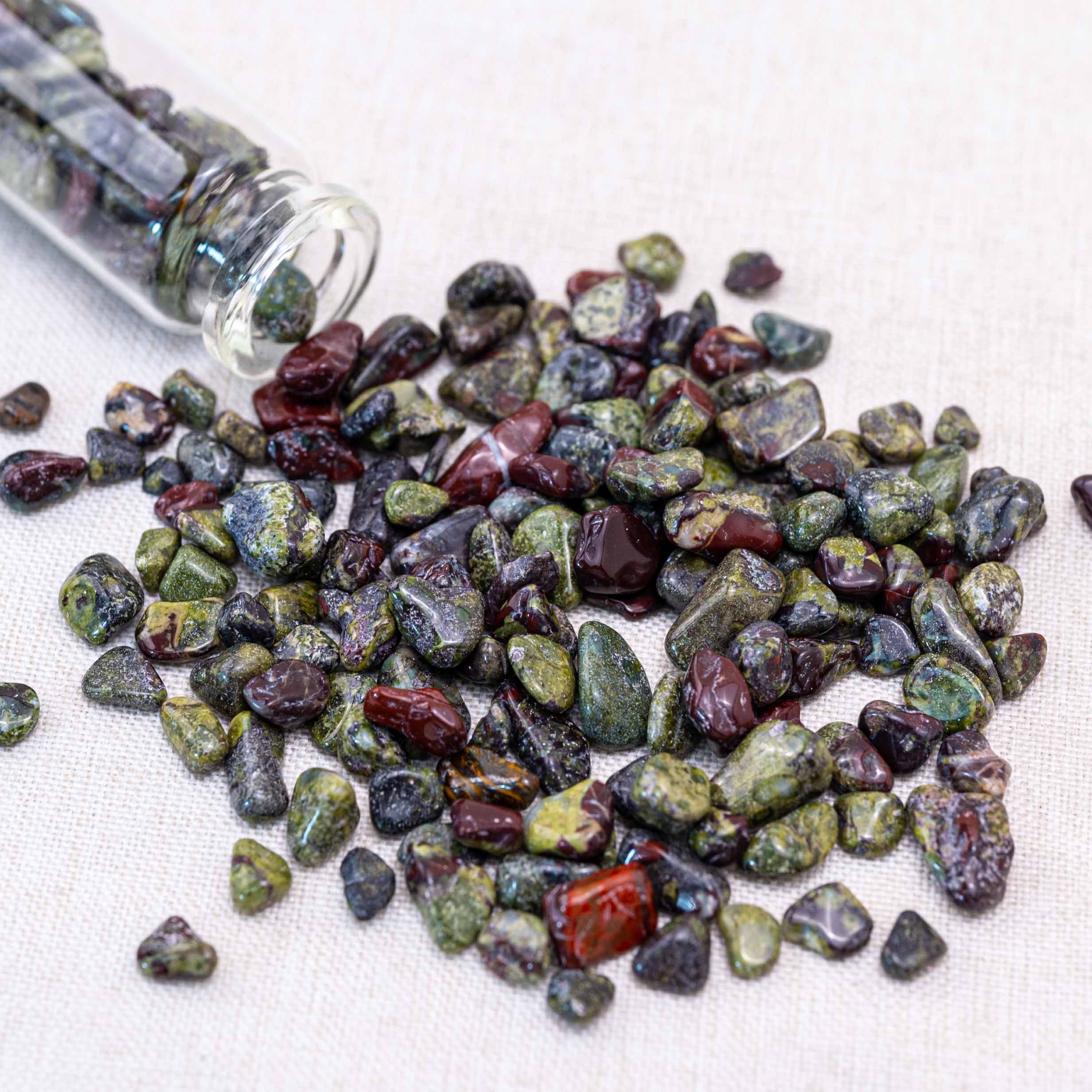 Dragon Blood Stone Chips are perfect for grounding and protection.