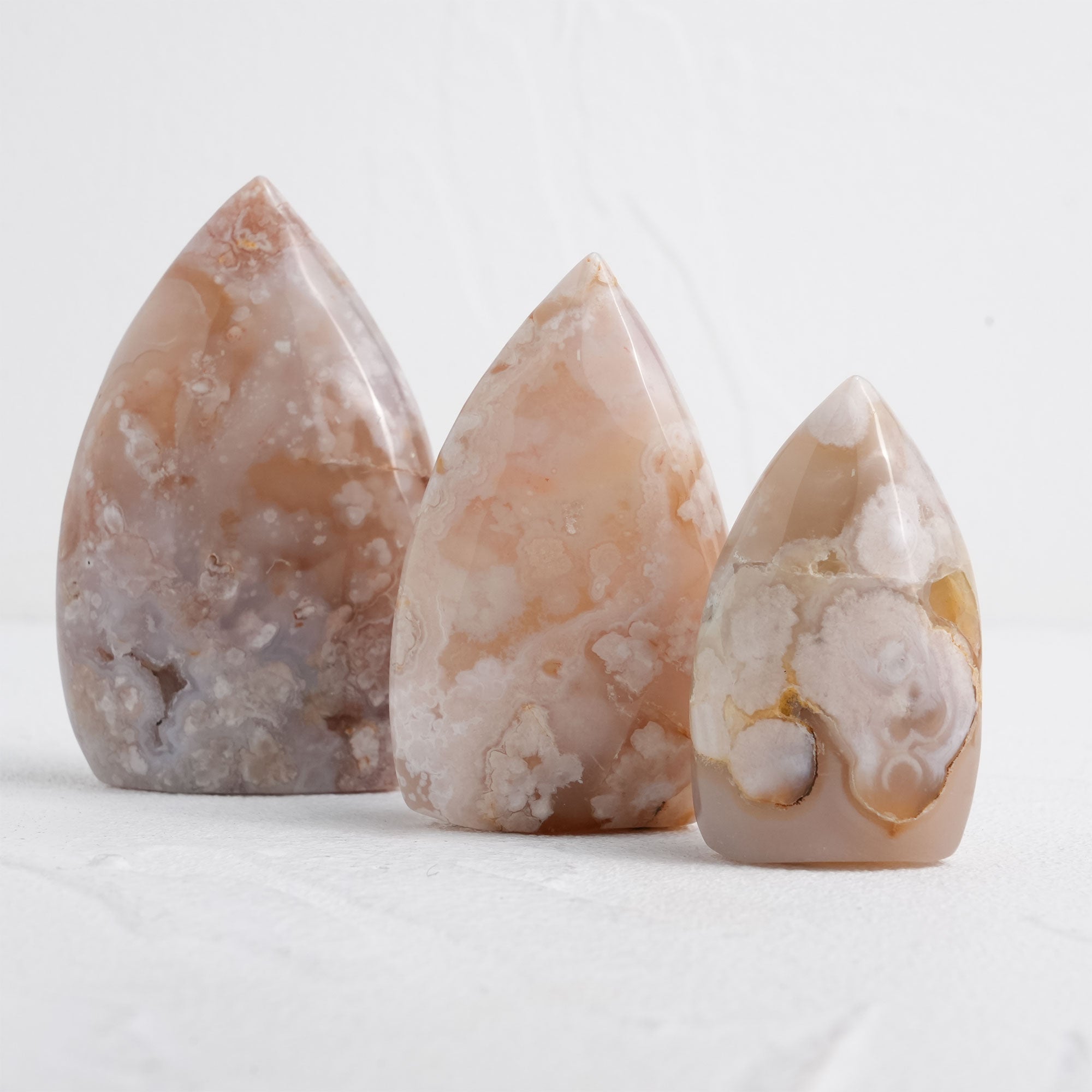 A mesmerizing Flower Agate crystal showcasing intricate patterns