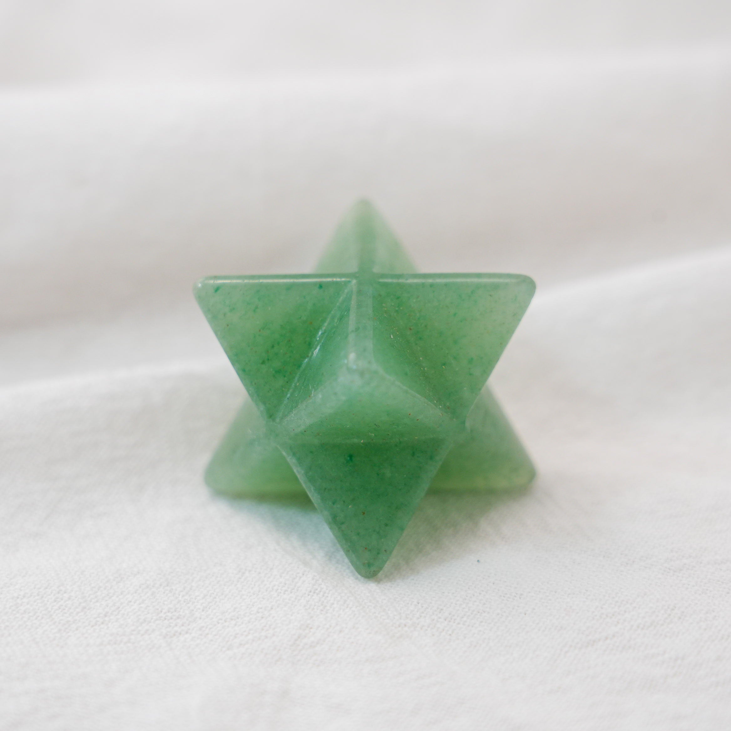 Green Aventurine Merkaba for wealth and prosperity