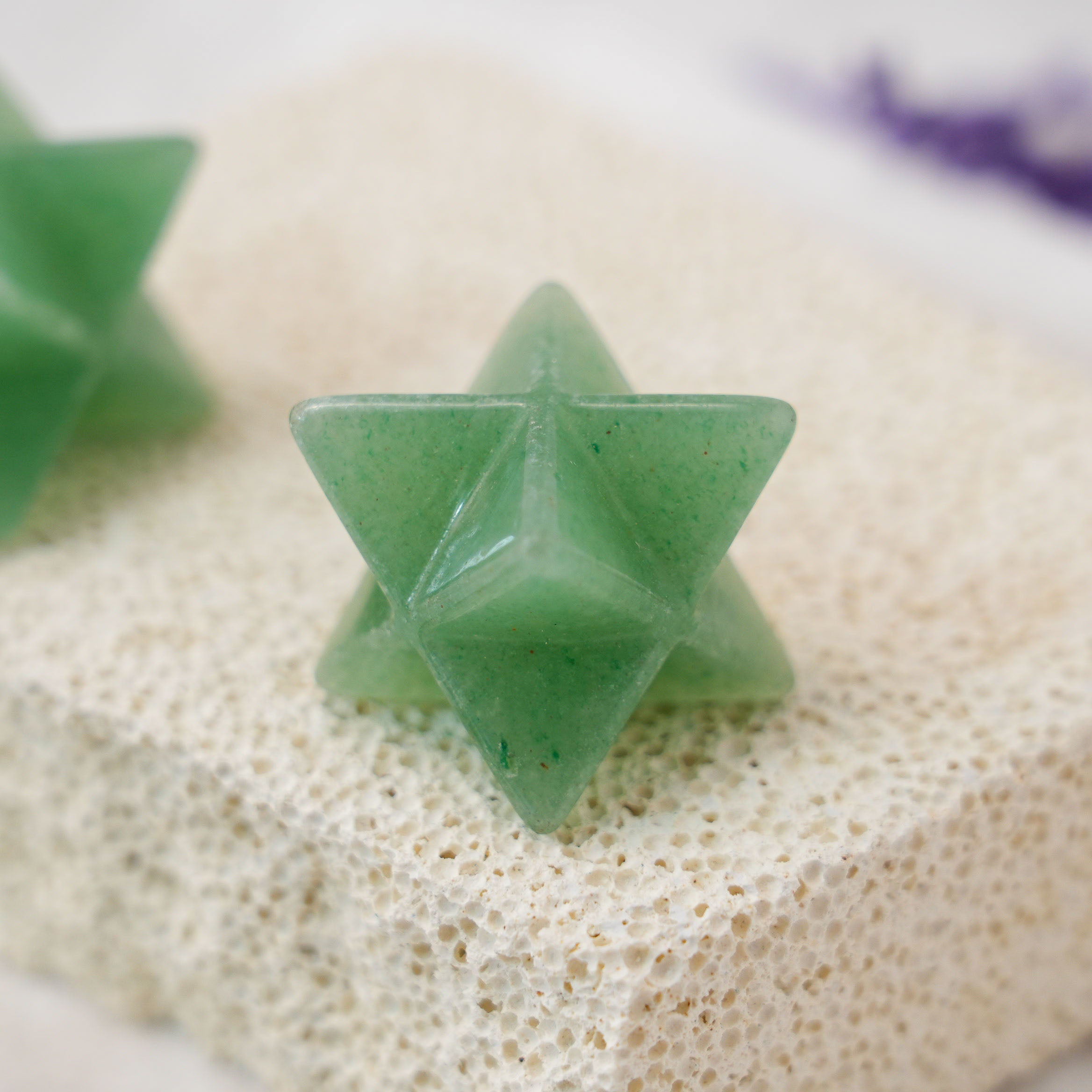 Green Aventurine Merkaba for luck and success in ventures