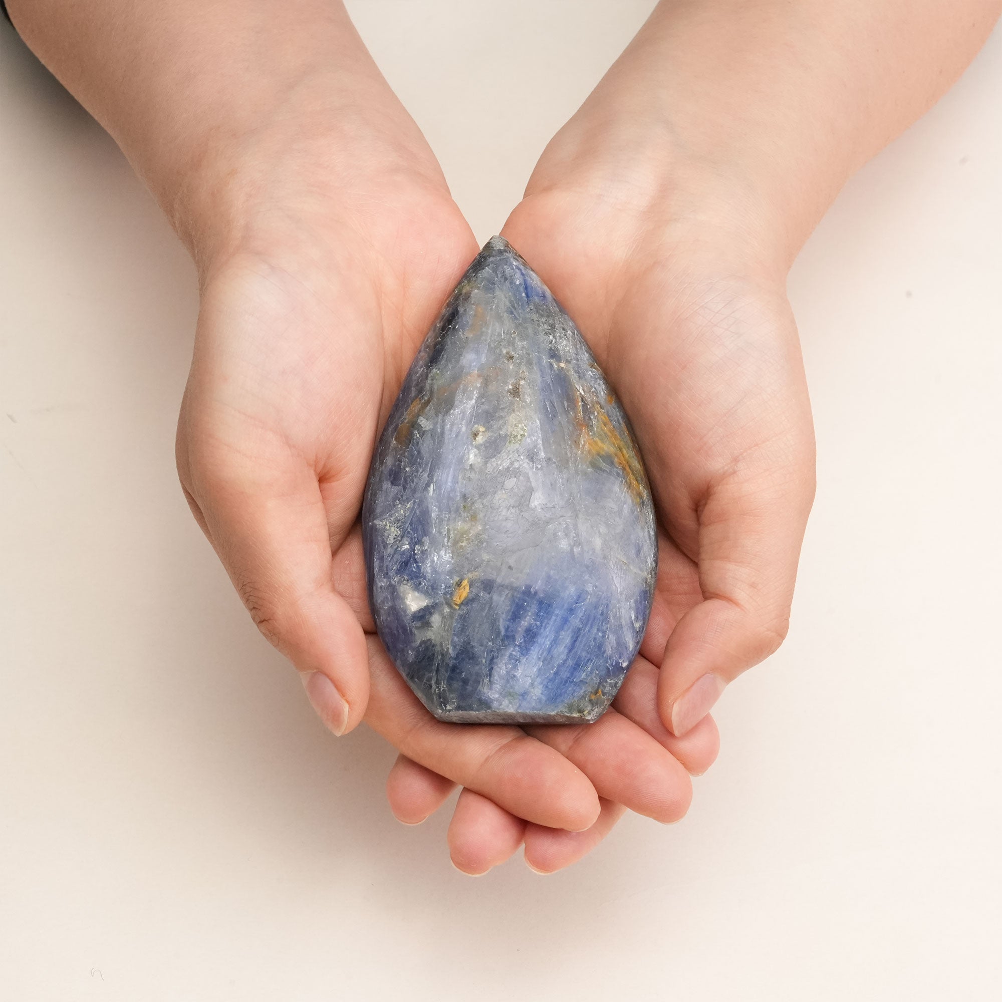 Hand-polished Kyanite Flame Freeform Crystal, perfect for enhancing intuition