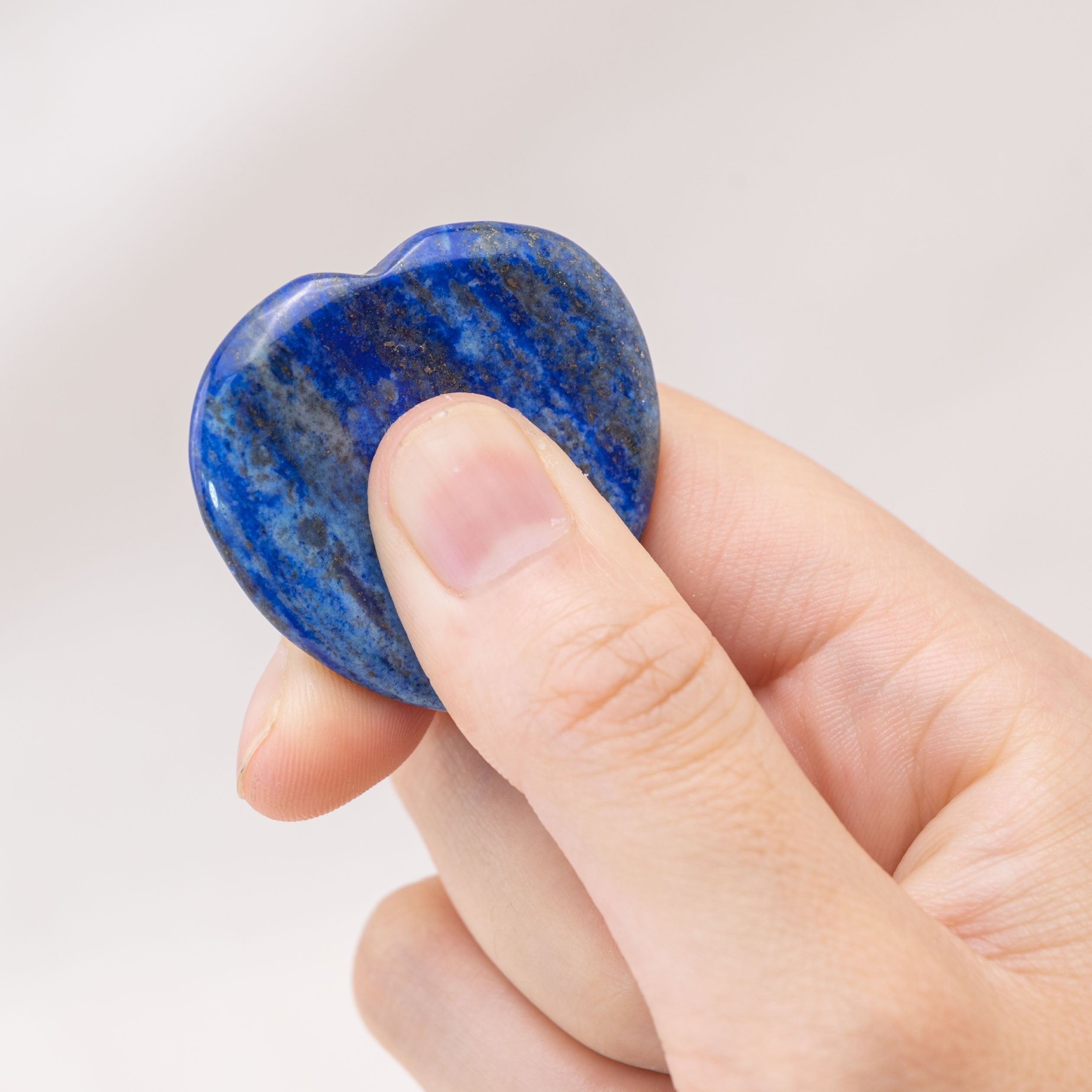 The Lapis Lazuli Heart Worry Stone is perfect for meditation