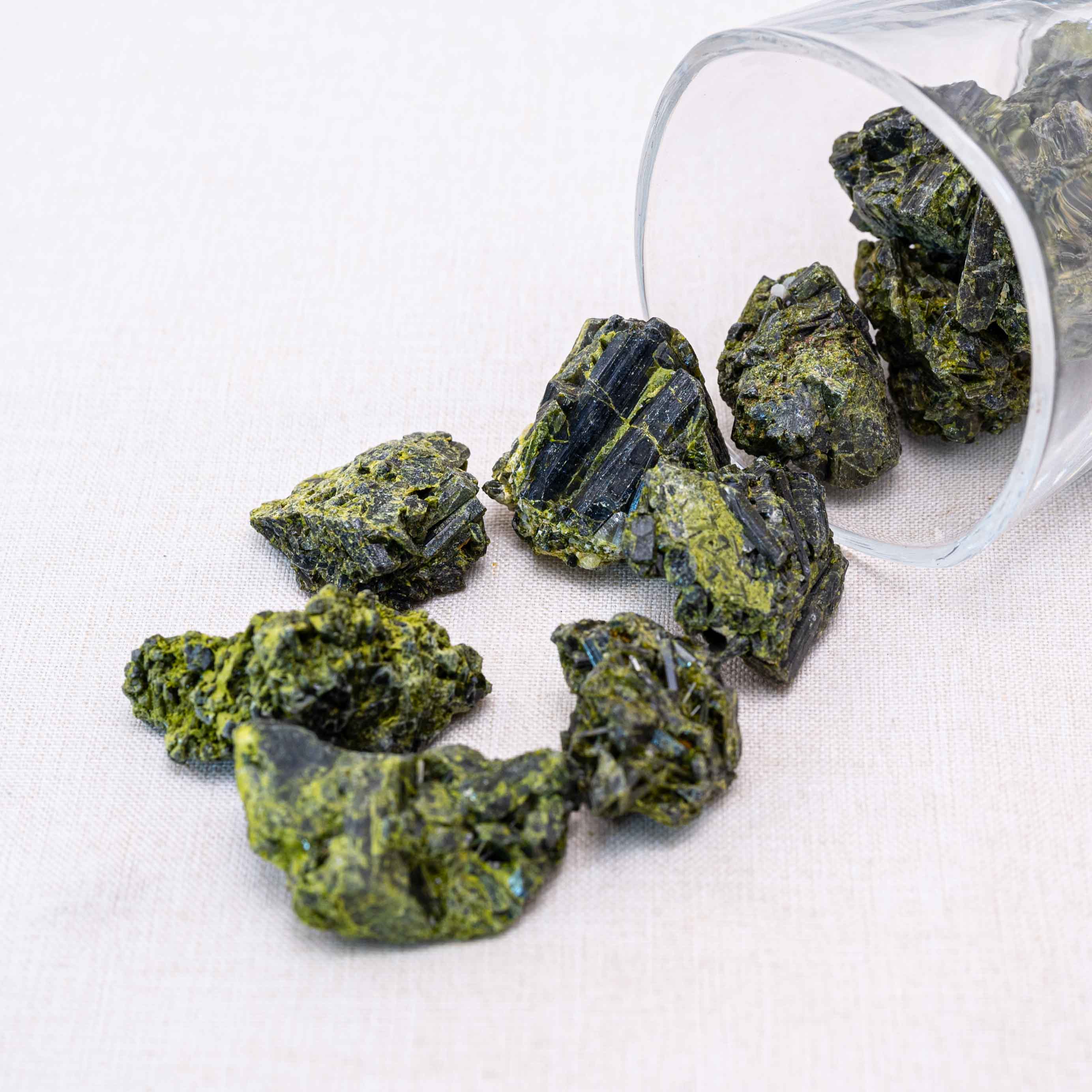 Green Tourmaline Raw Stone is a vibrant stone of growth