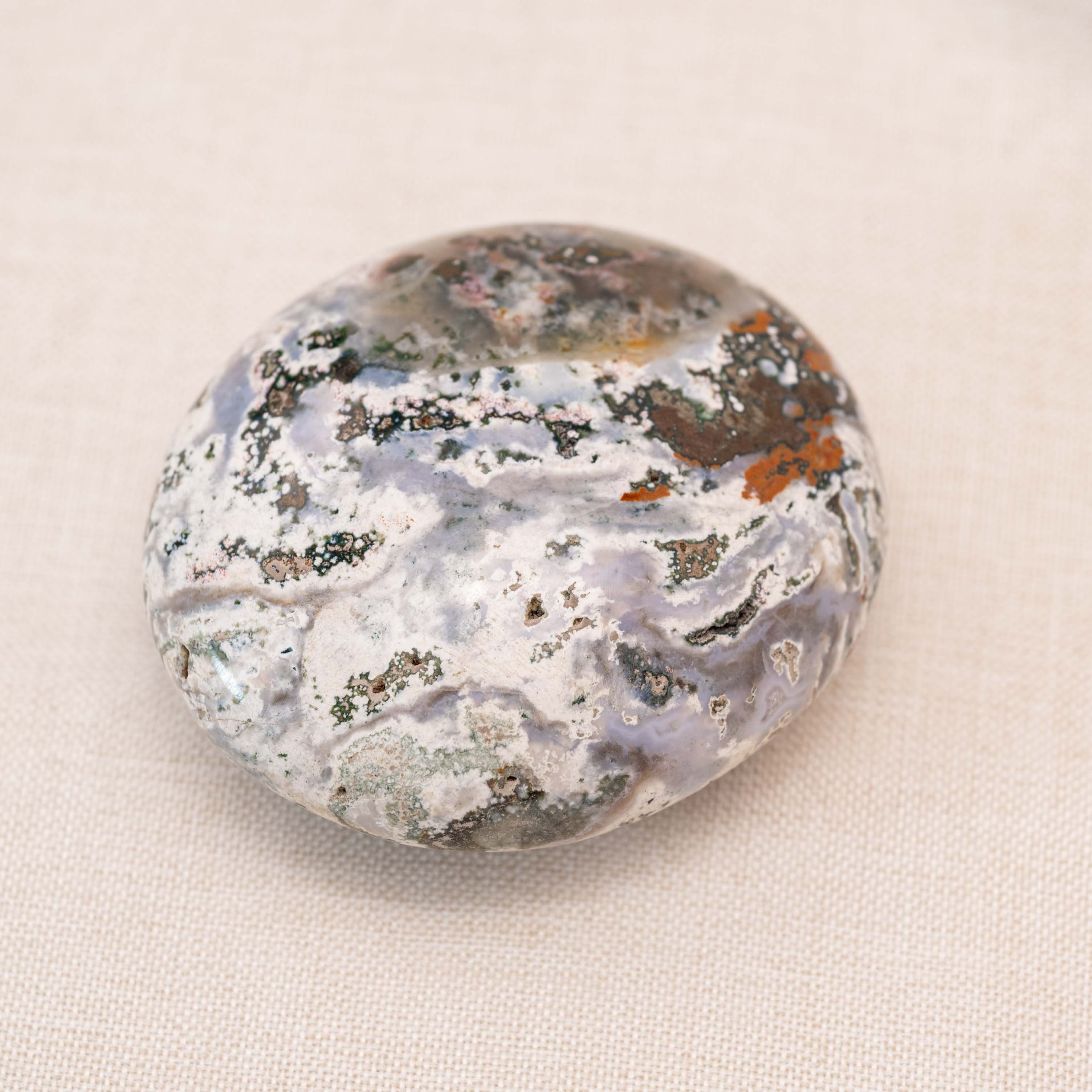 Decorative Ocean Jasper Palm Stone, ideal for home decor and spiritual practices