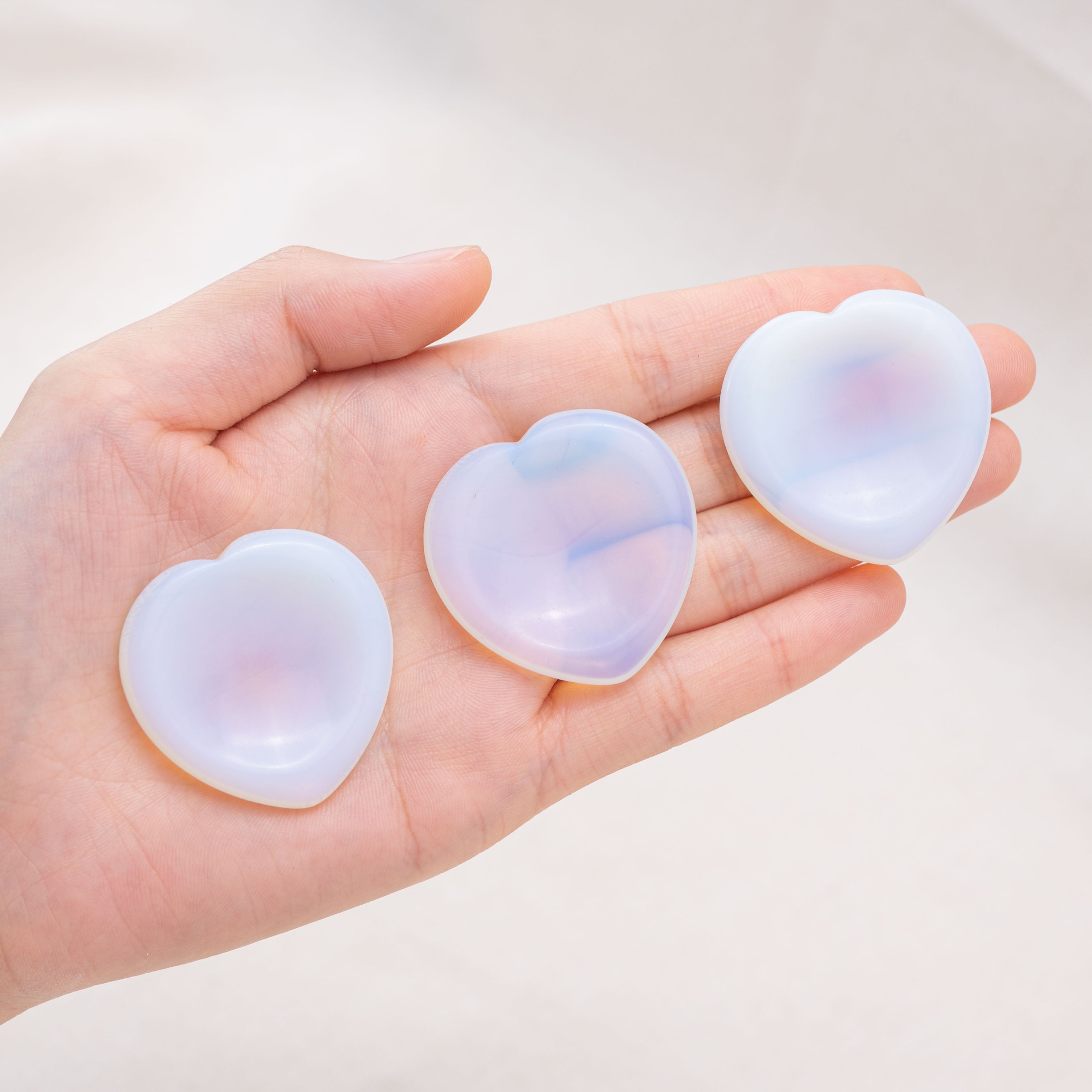 Enhance self-esteem with the Opalite Heart Worry Stone, promoting emotional balance