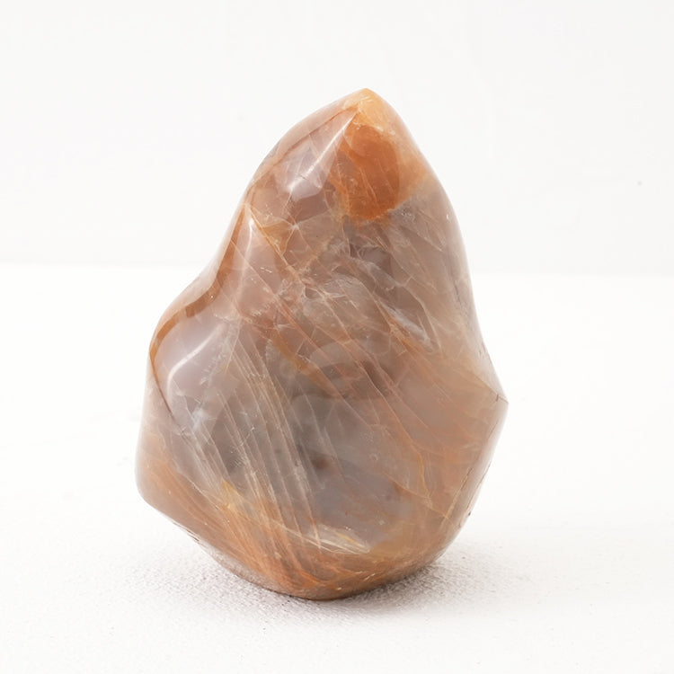 High-quality Orange Moonstone Flame Crystal ideal for meditation and spiritual growth