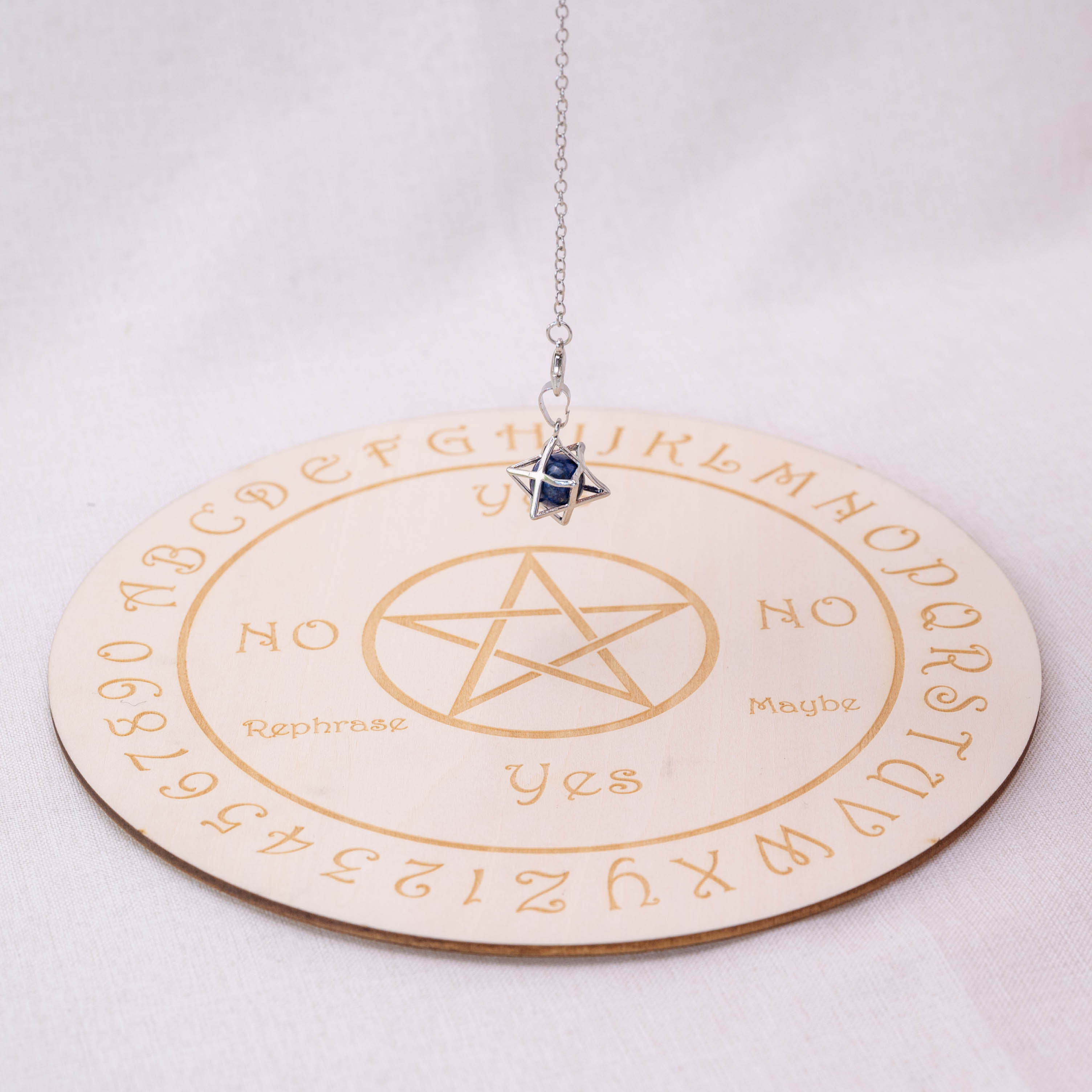 Lapis Lazuli Merkaba pendulum enhances intuition and spiritual insight