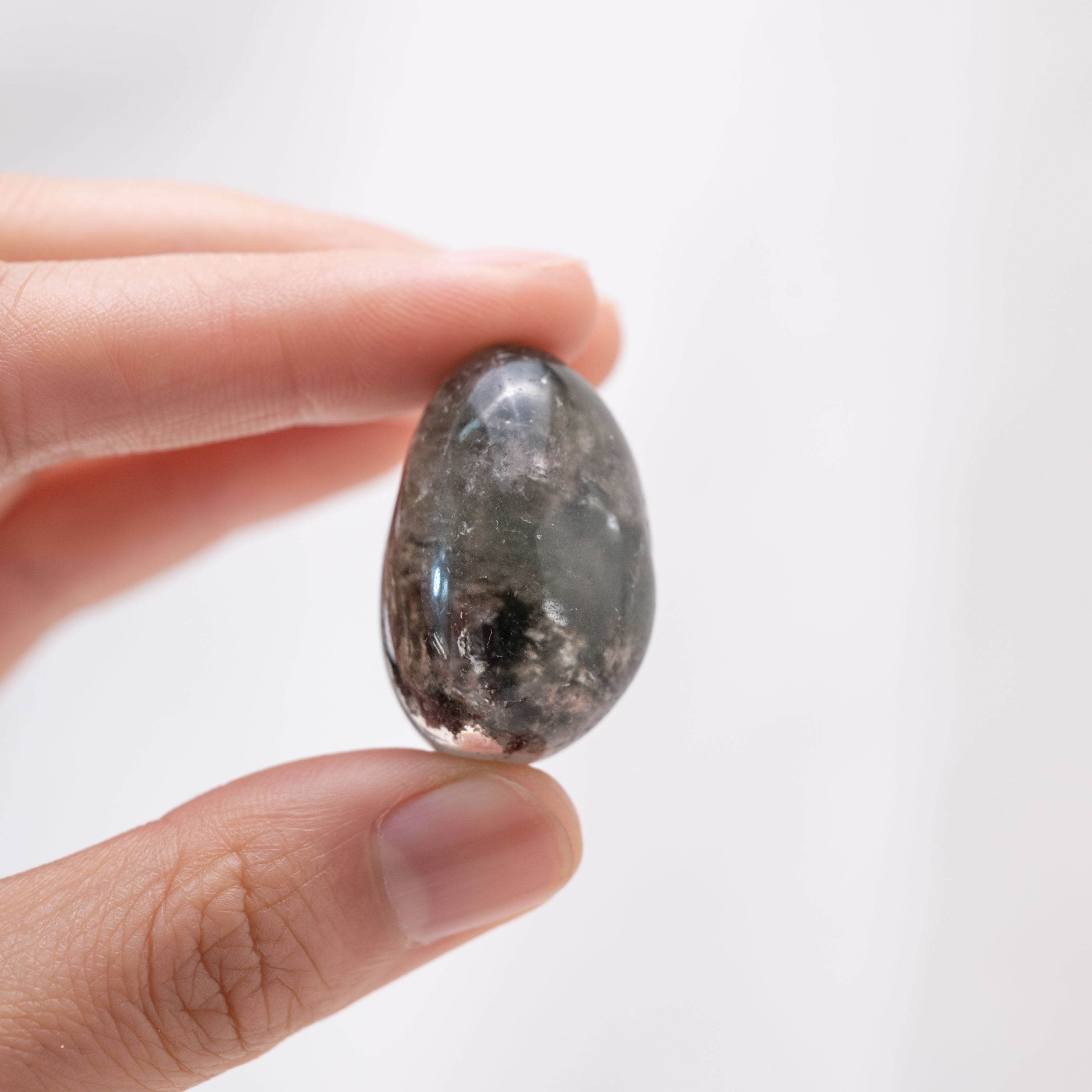 Displayed Phantom Quartz tumbled stones for inner vision