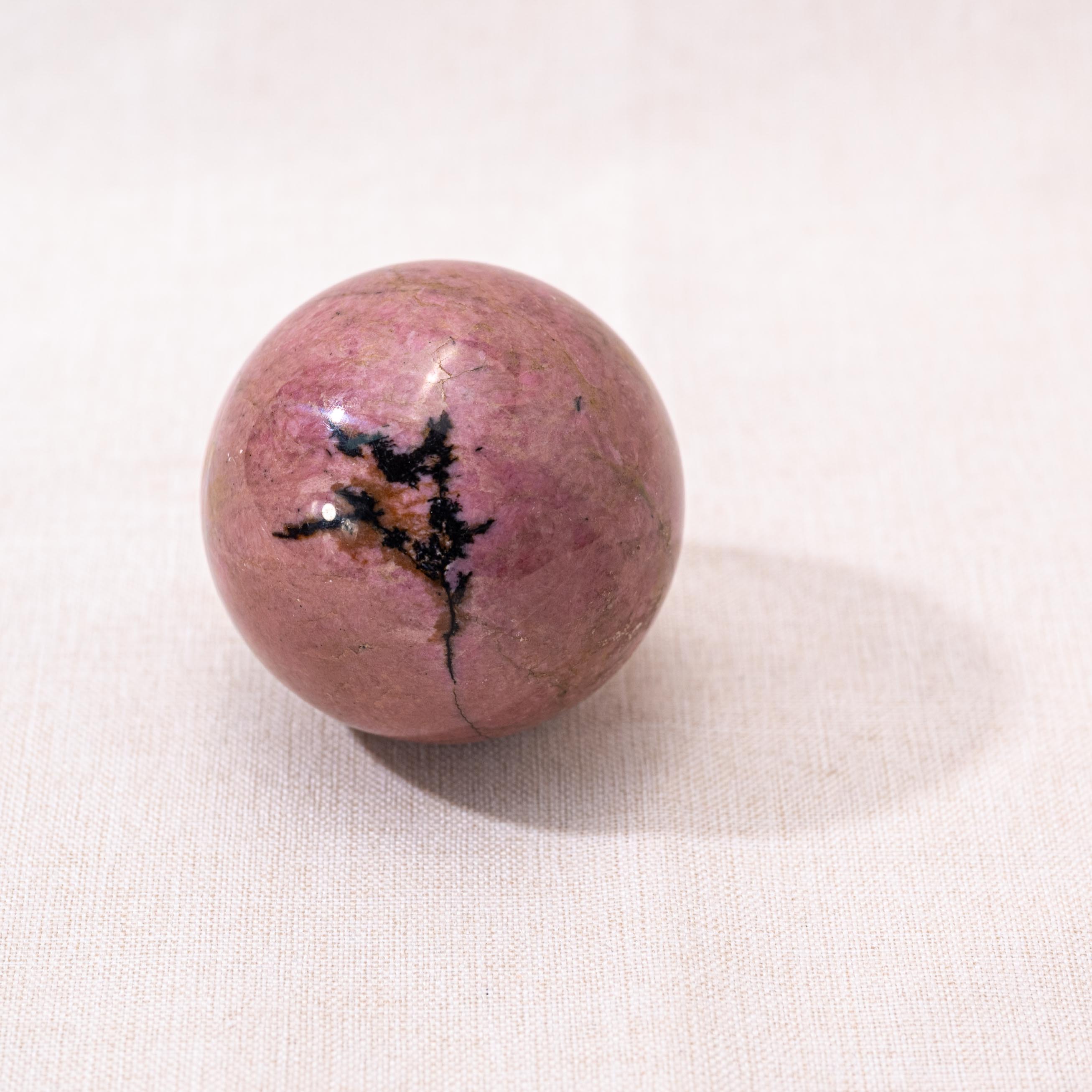 Pink Rhodonite Sphere for love and compassion