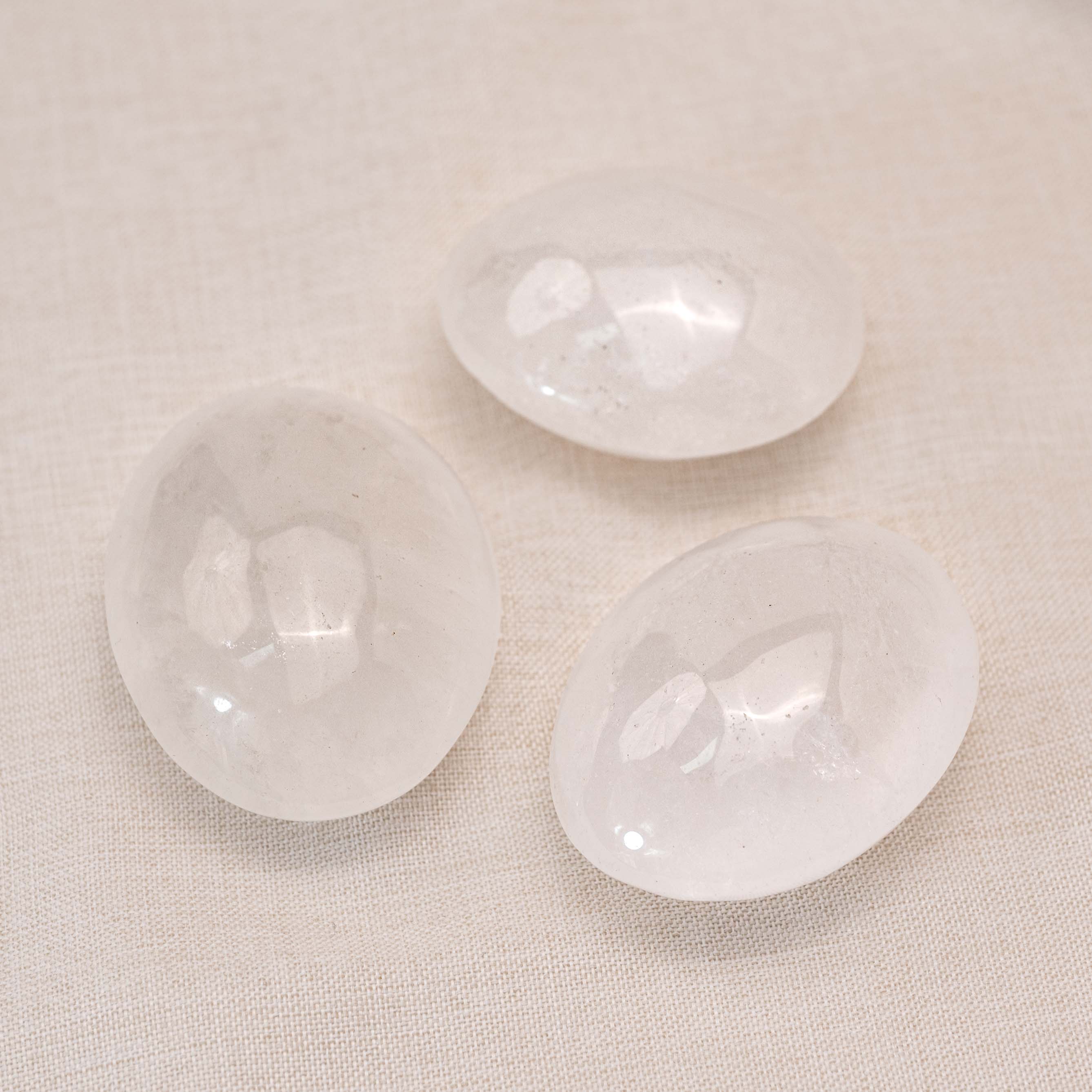 Beautiful Clear Quartz Palm Stone, enhancing focus and harmony in any space