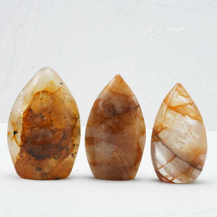 Golden Healer Quartz Freeform Crystal, emanating warm energy