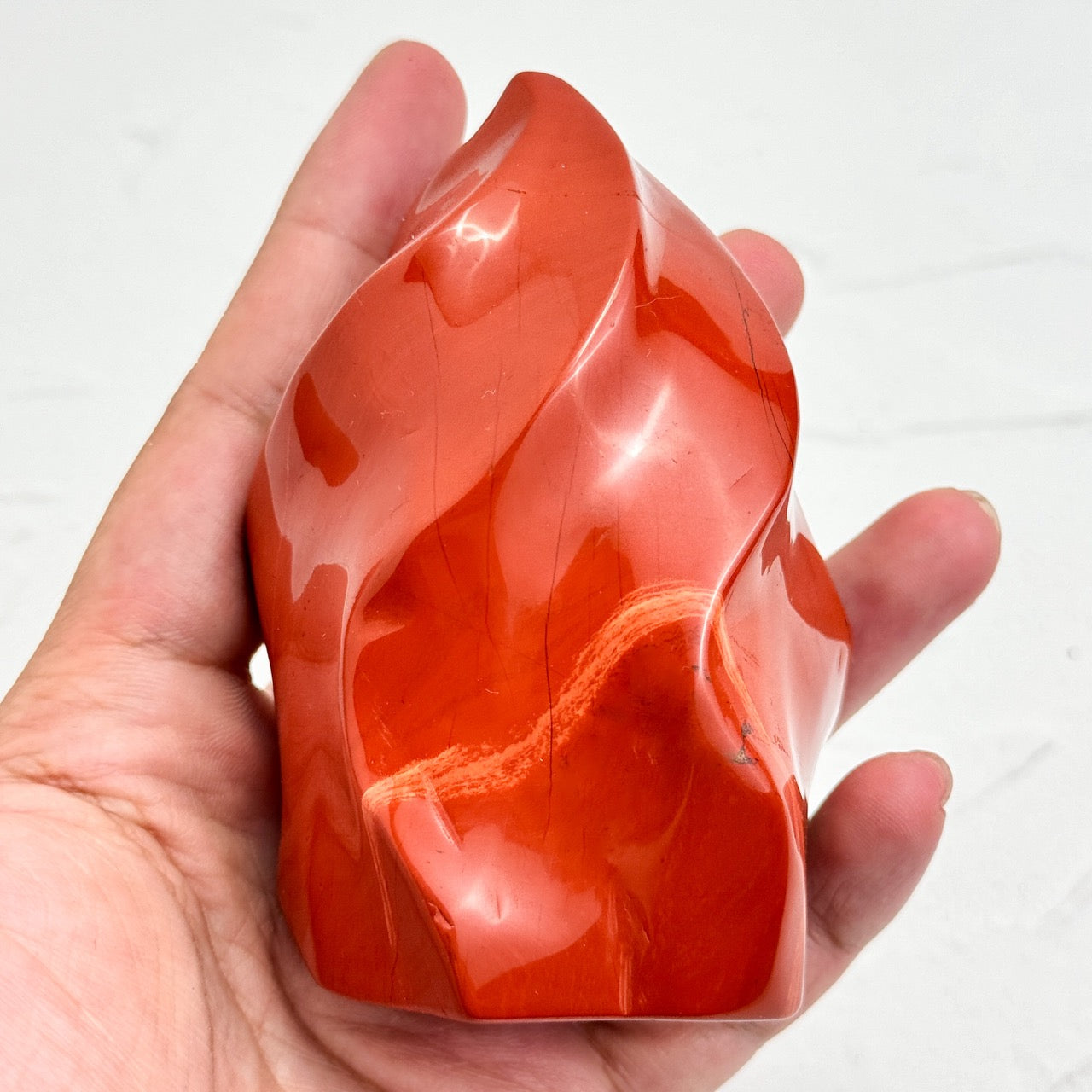 Red Jasper Flame enhancing home decor with its rich red color