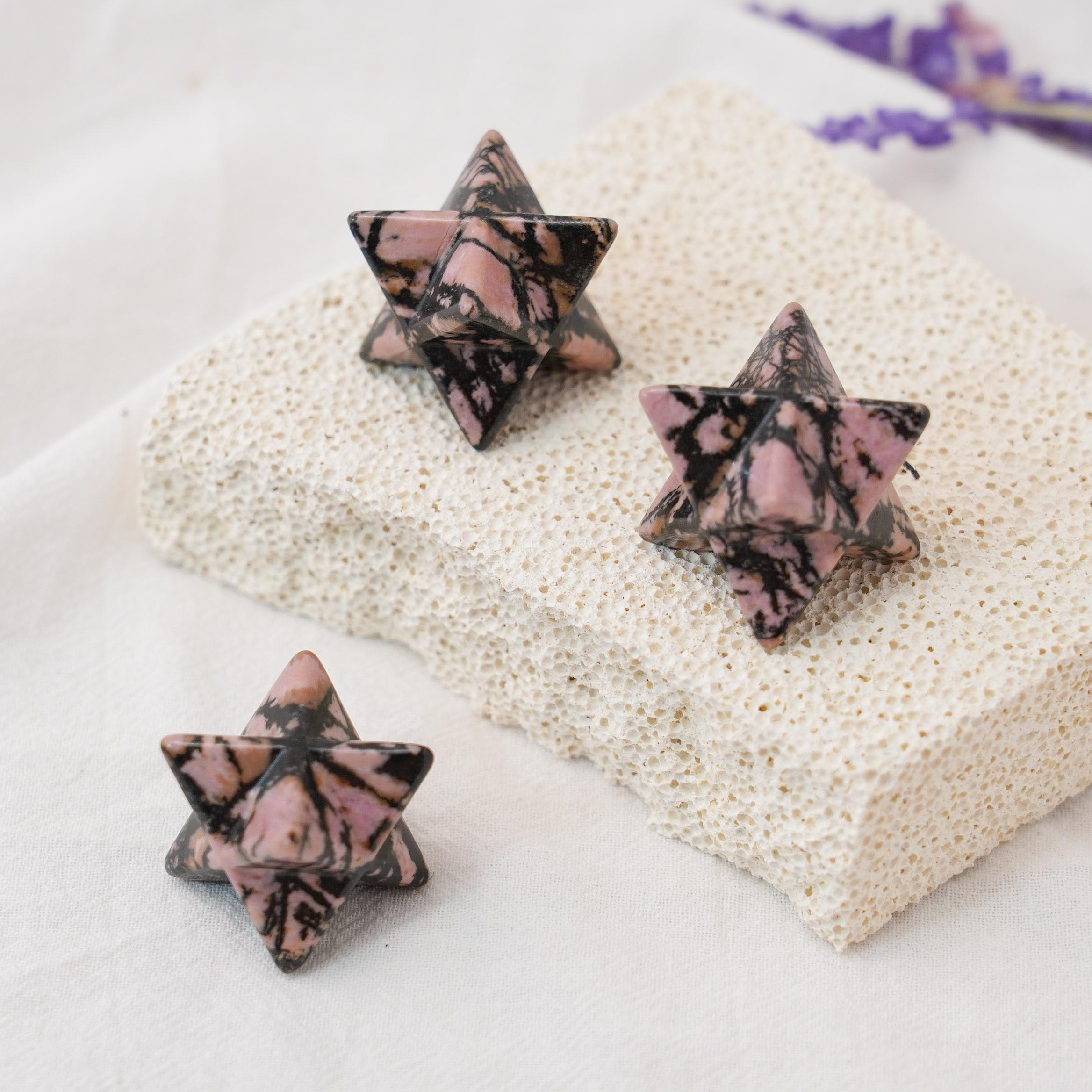 Rhodonite Merkaba Promoting Self-Love and Acceptance