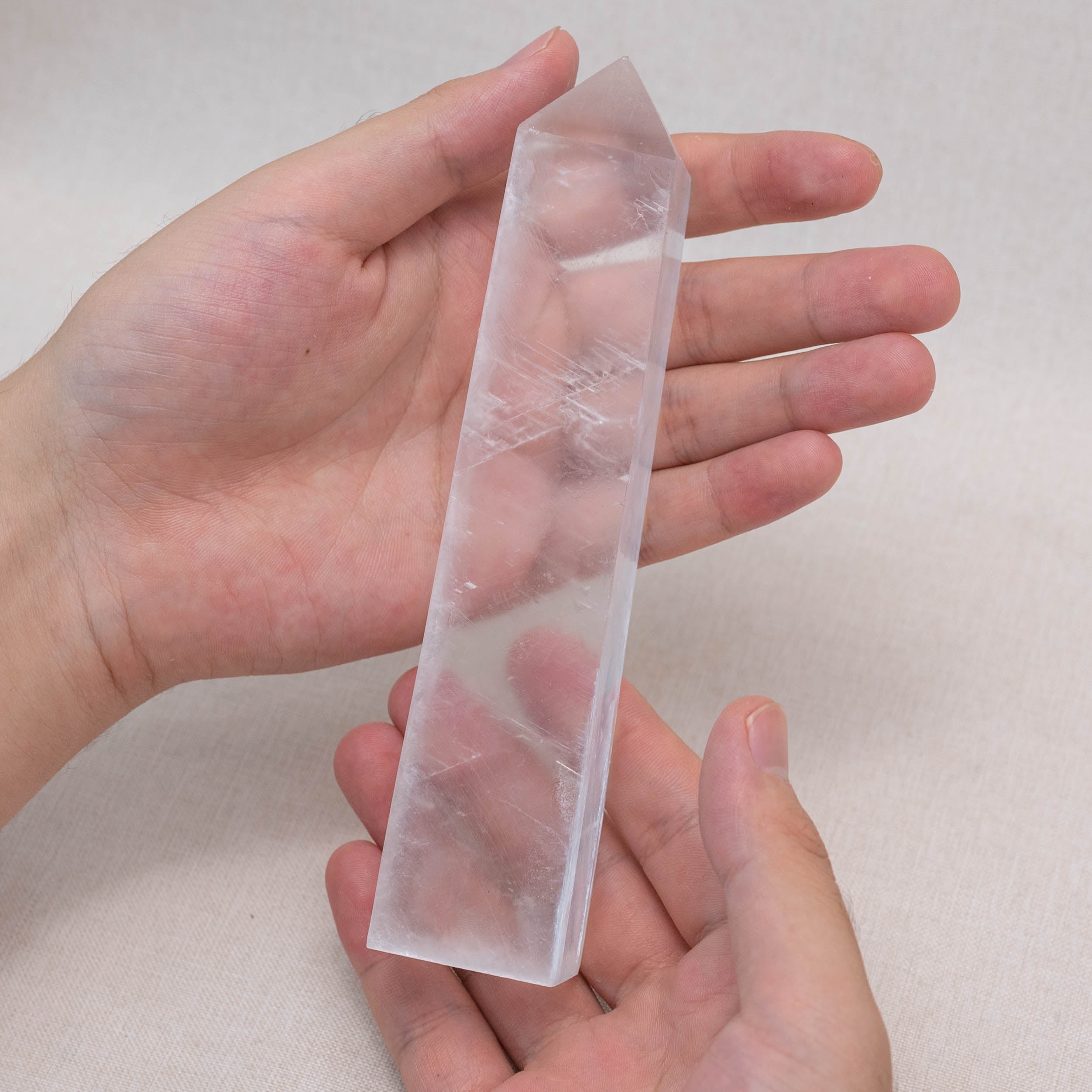 Selenite Tower crystal for meditation