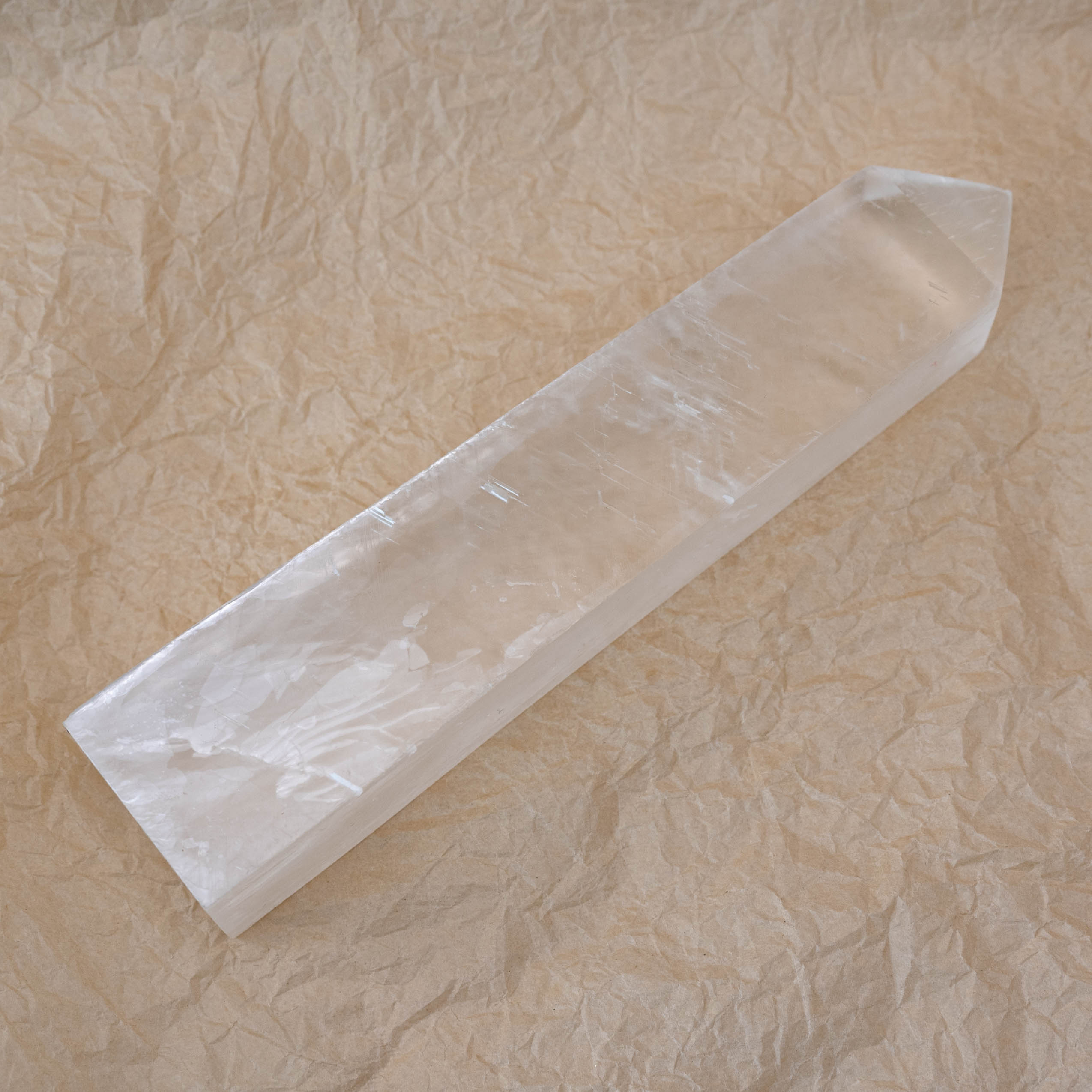 Selenite Tower for energy cleansing