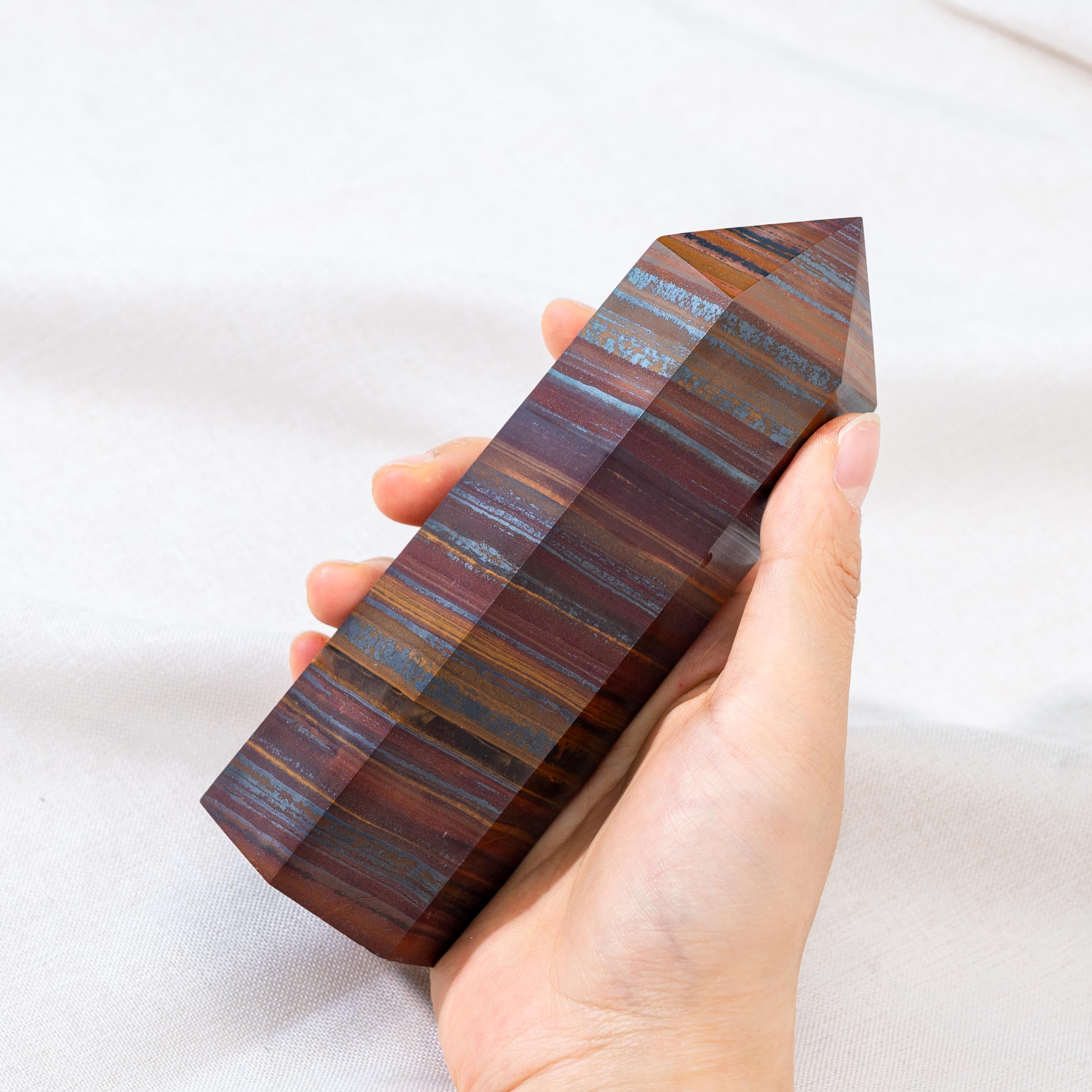 The Iron Tiger Eye Stone Tower is celebrated for its ability to reduce stress and provide protection from negative energies