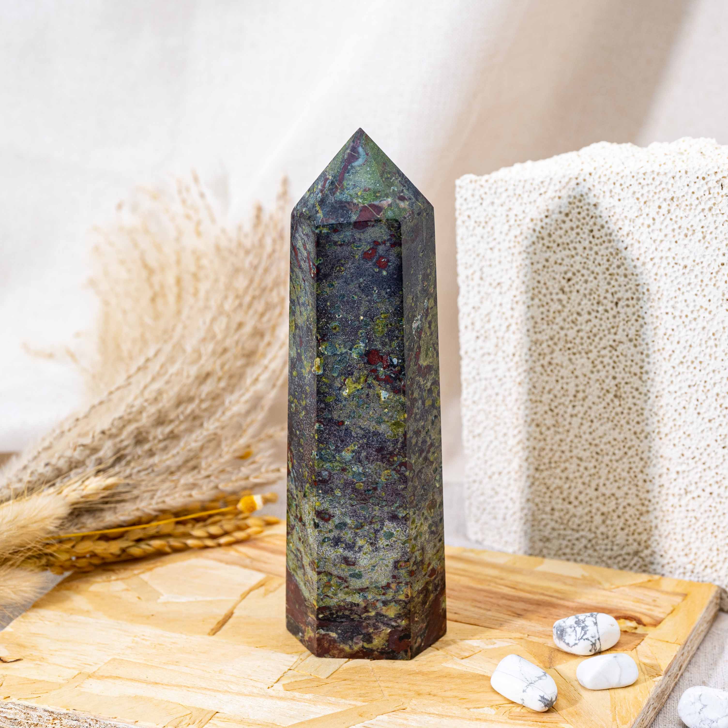 This unique crystal tower is known to reduce stress and anxiety, fostering a sense of calm and well-being