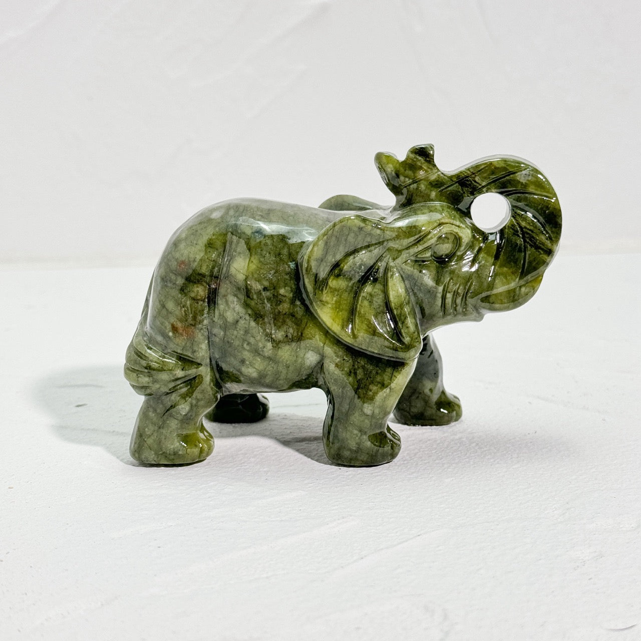 Xiuyu Jade Elephant bringing good luck charm