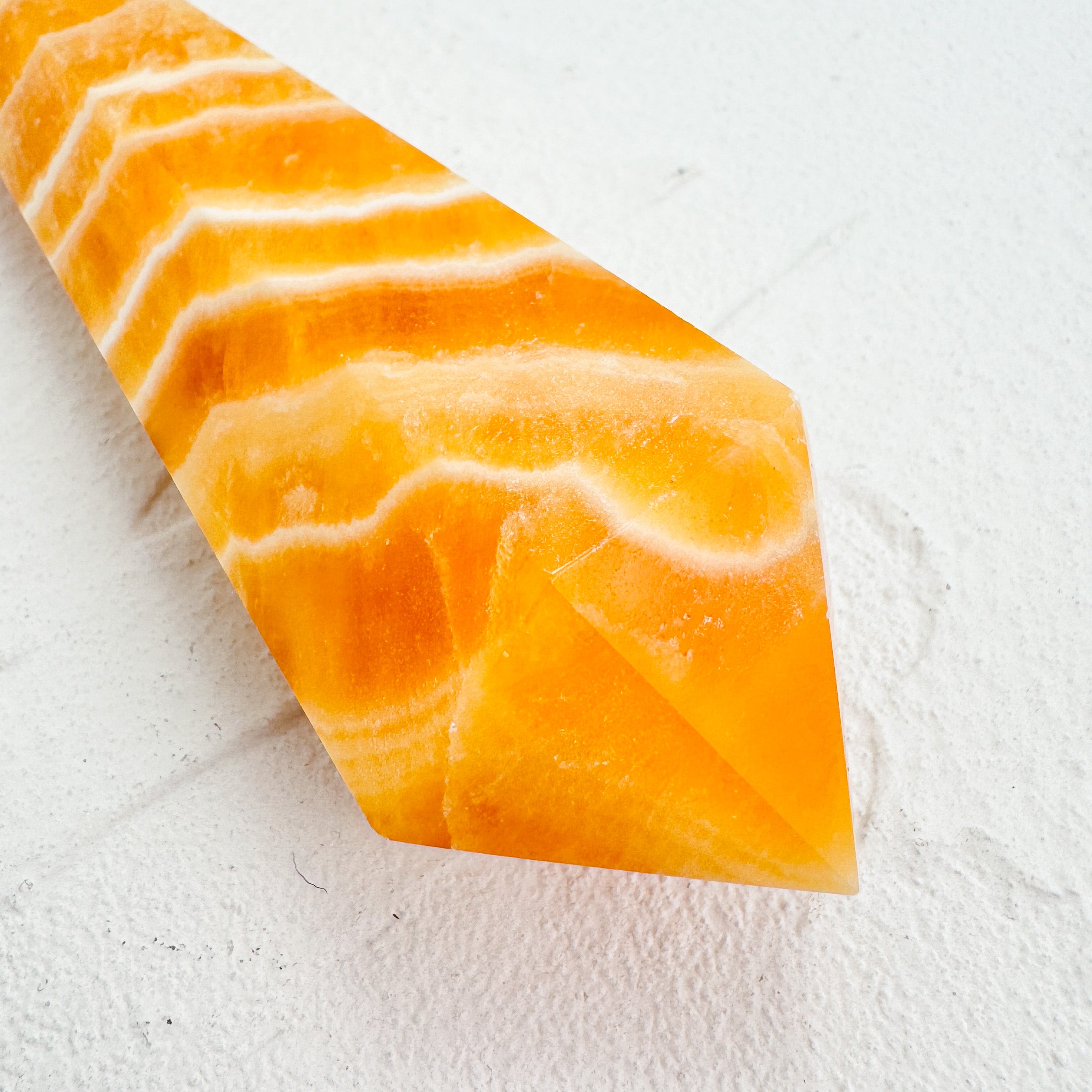 Yellow Calcite Wand - Spiritual Healing Crystal