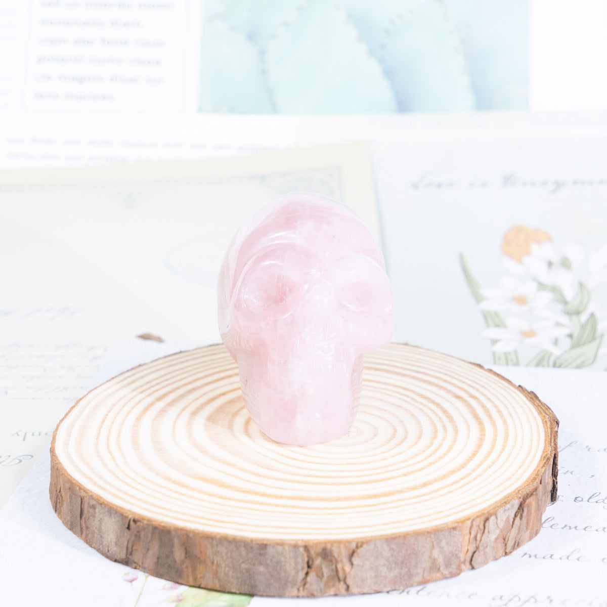 2-Inch Rose Quartz Skull In Bulk