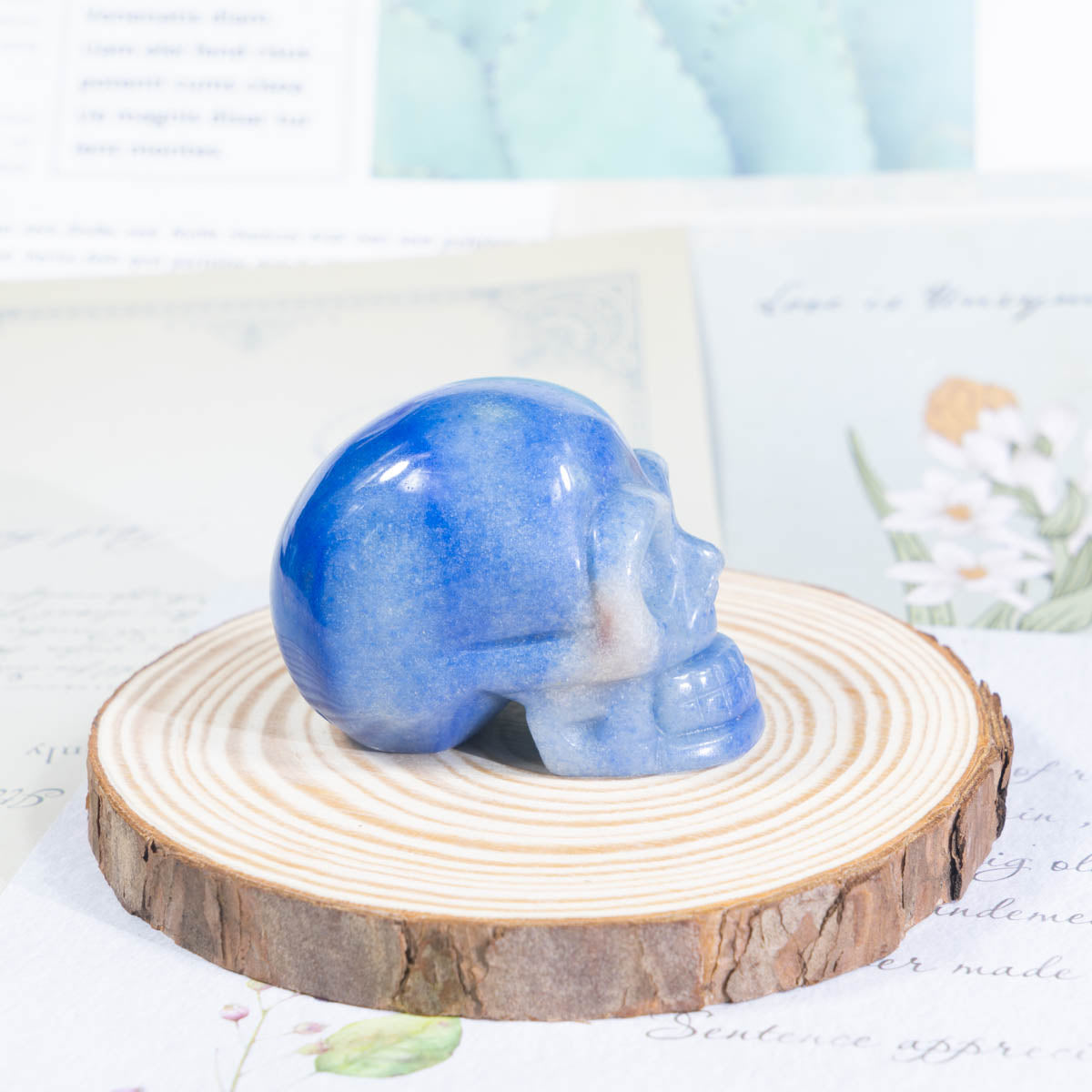 2-Inch Blue Aventurine Skull In Bulk