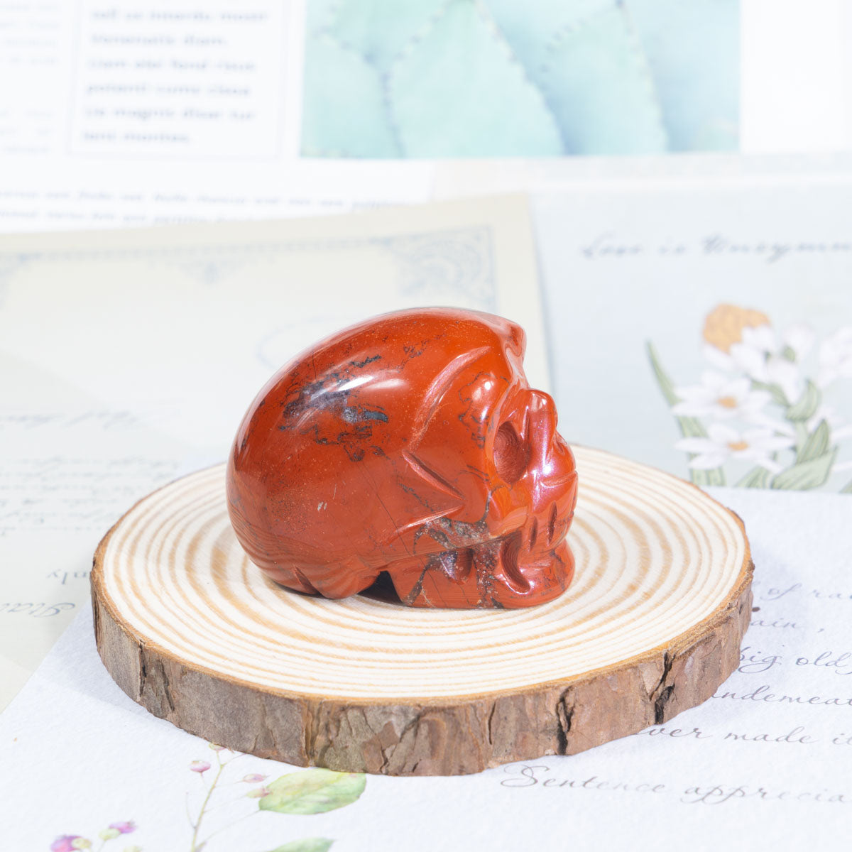 2-Inch Red Jasper Skull In Bulk